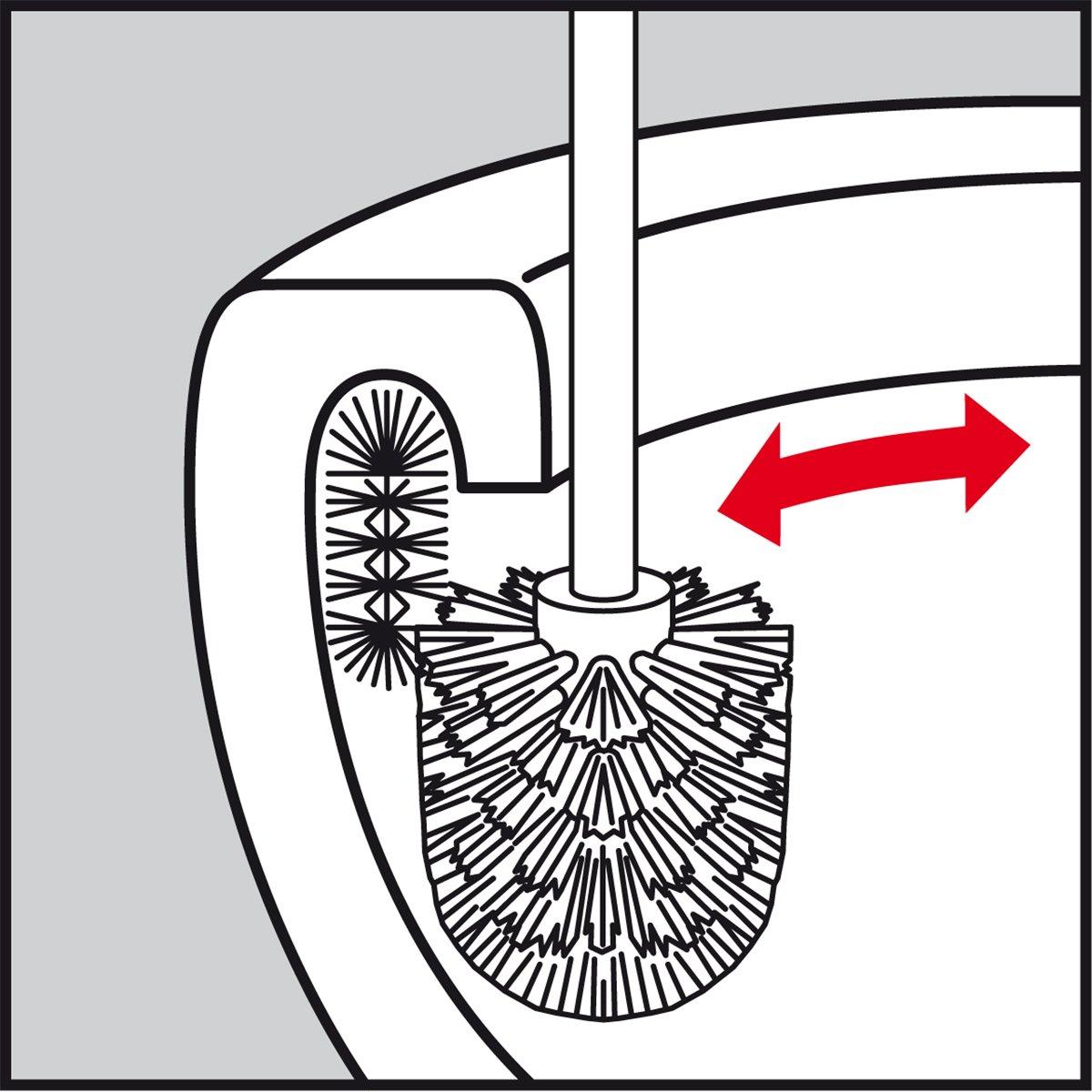 diaqua WC-Bürstengarnitur mit RR weiss transparent