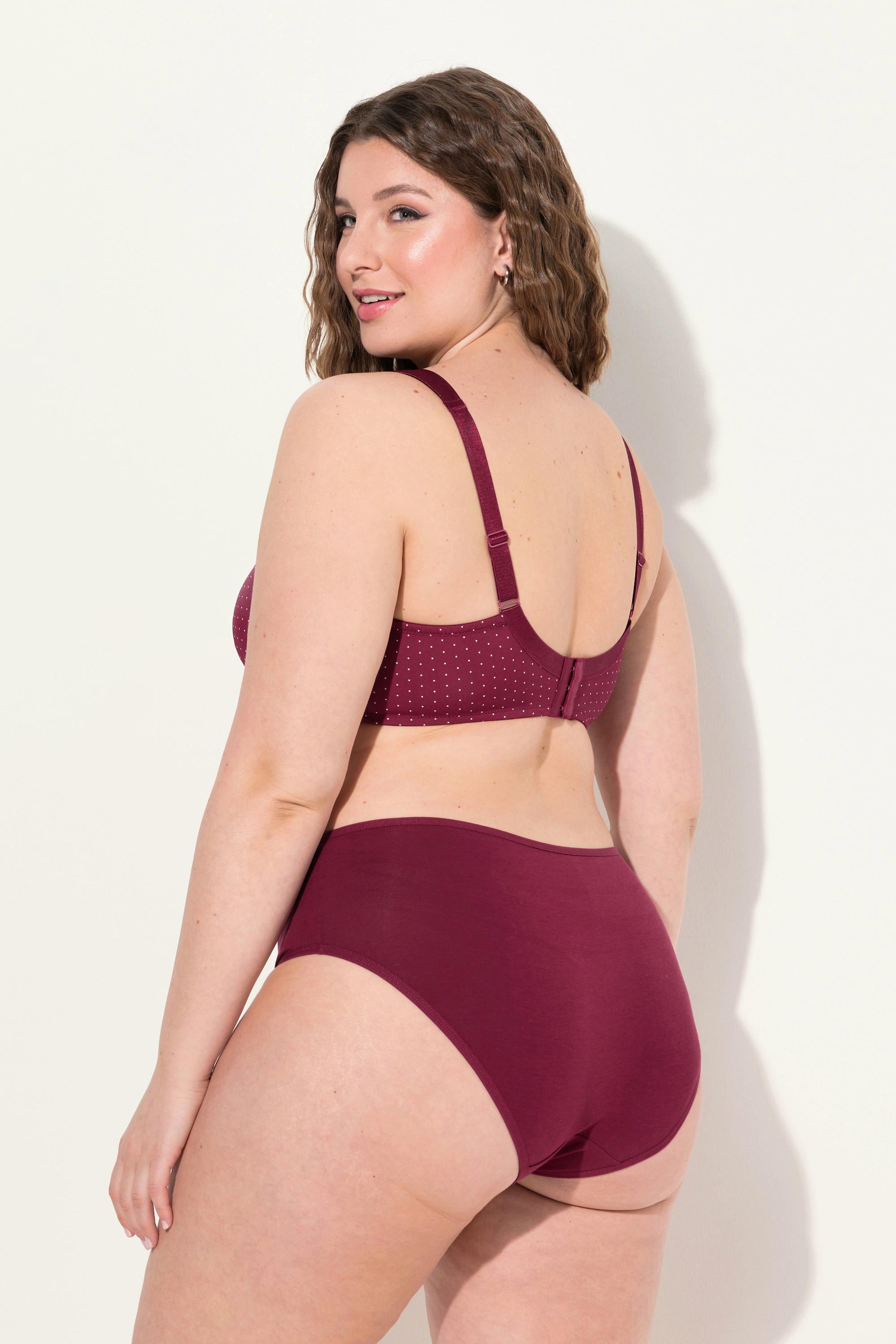 Ulla Popken Bügel-BH, Softschale, Punkte, Mikrofaster, Softcups, Cup B - D