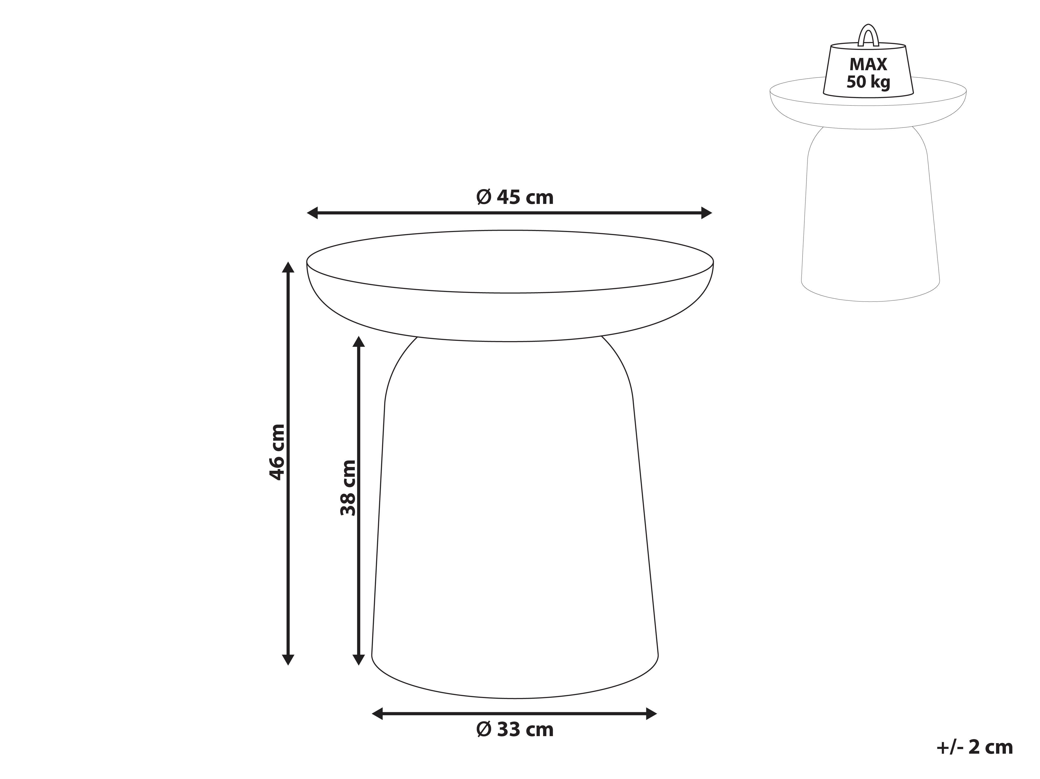 Beliani Beistelltisch aus Eisen Industriell TORRENS