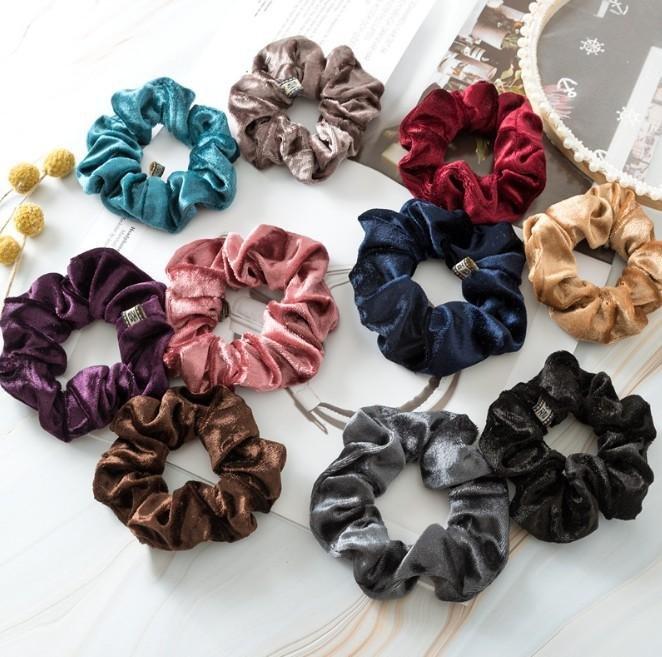 B2X 3x Haargummis / Haargummis in Samt - Lila