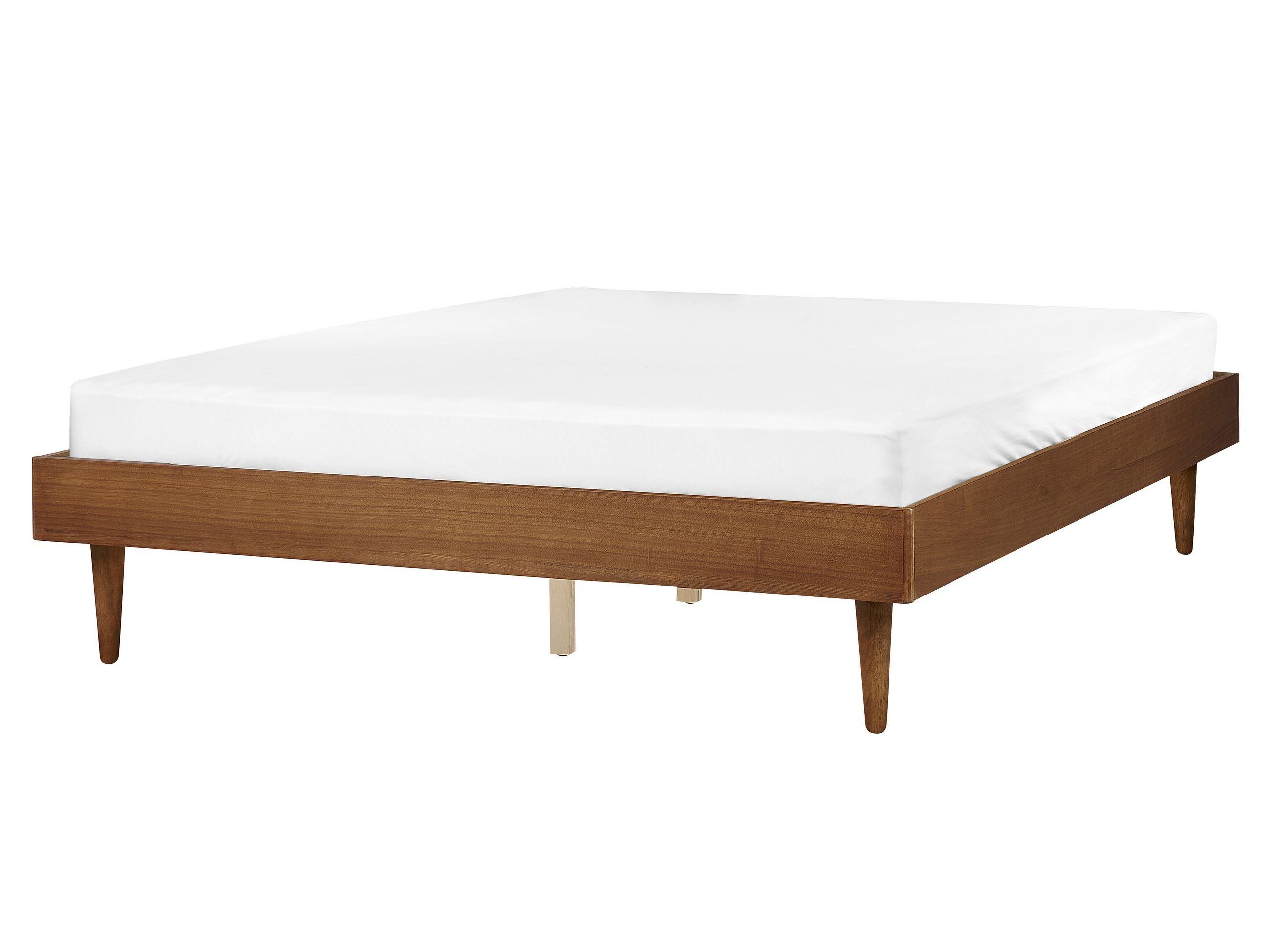 Beliani Bett mit LED aus MDF-Platte Rustikal TOUCY