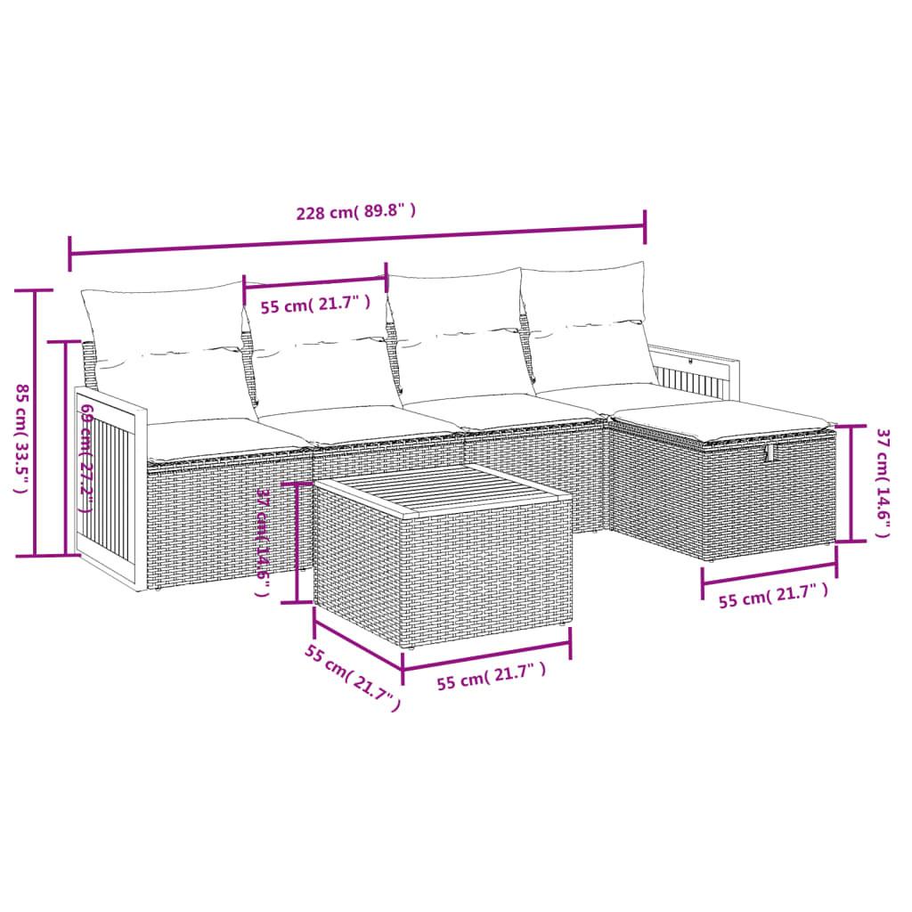 VidaXL Garten sofagarnitur poly-rattan