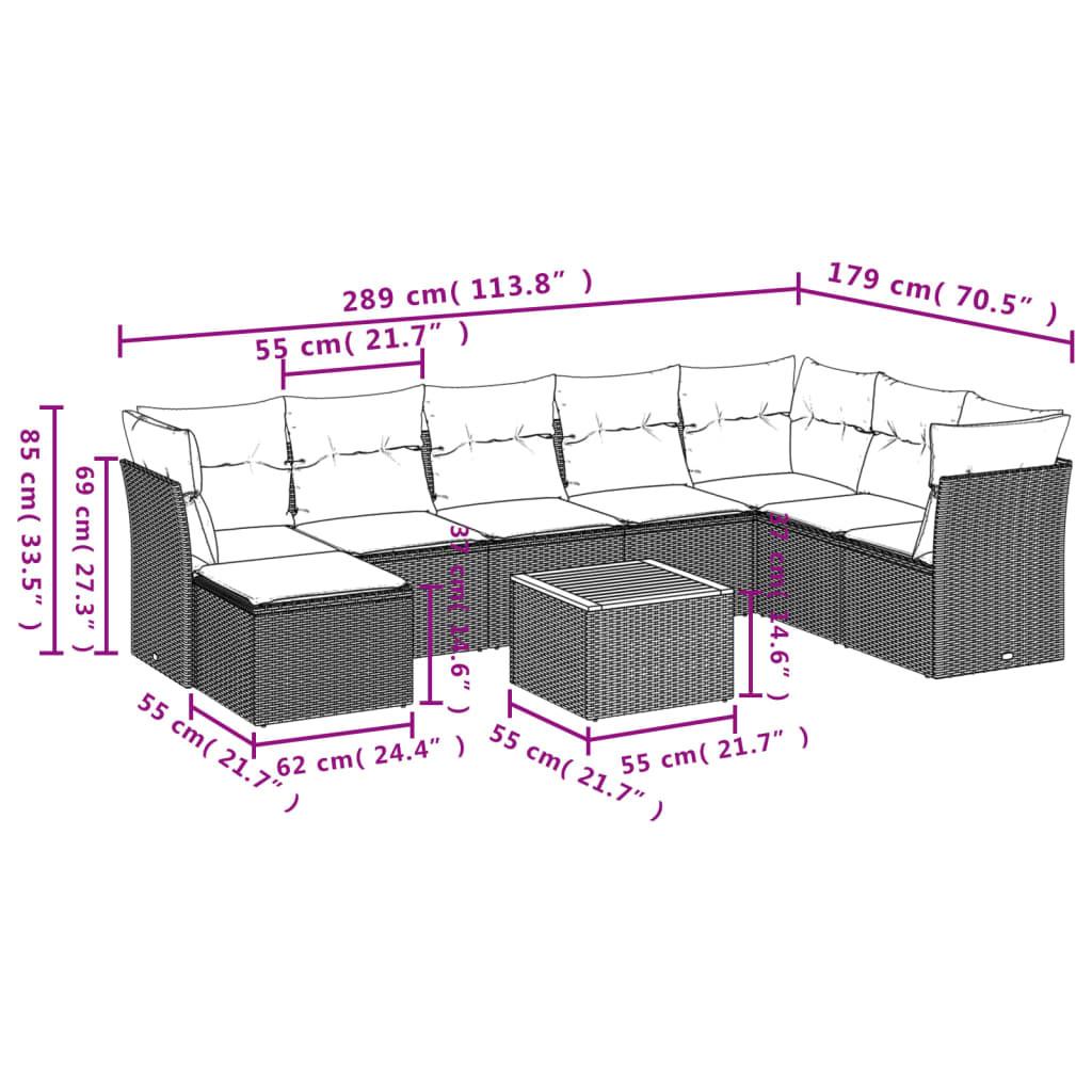 VidaXL Garten sofagarnitur poly-rattan