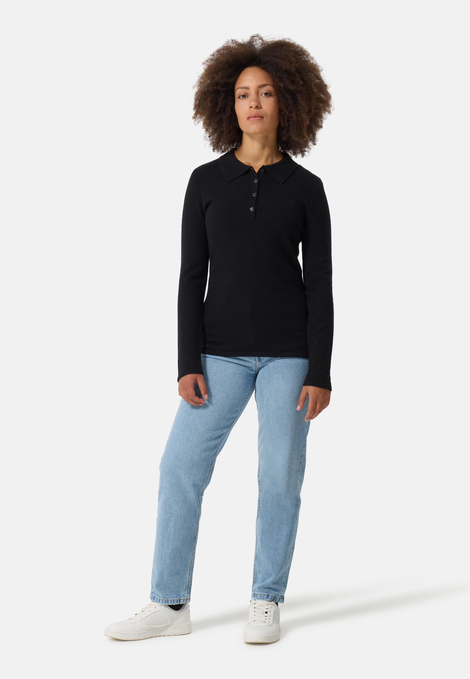 CASH-MERE.CH Kaschmir Poloshirt Langarm