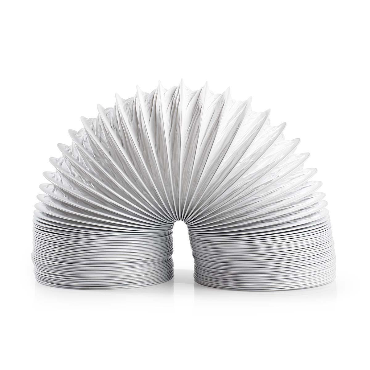 Nedis Luftauslassschlauch PVC | 100 mm | 6,00 m | Geeignet für: Belüftung / Wäschetrockner | Weiß