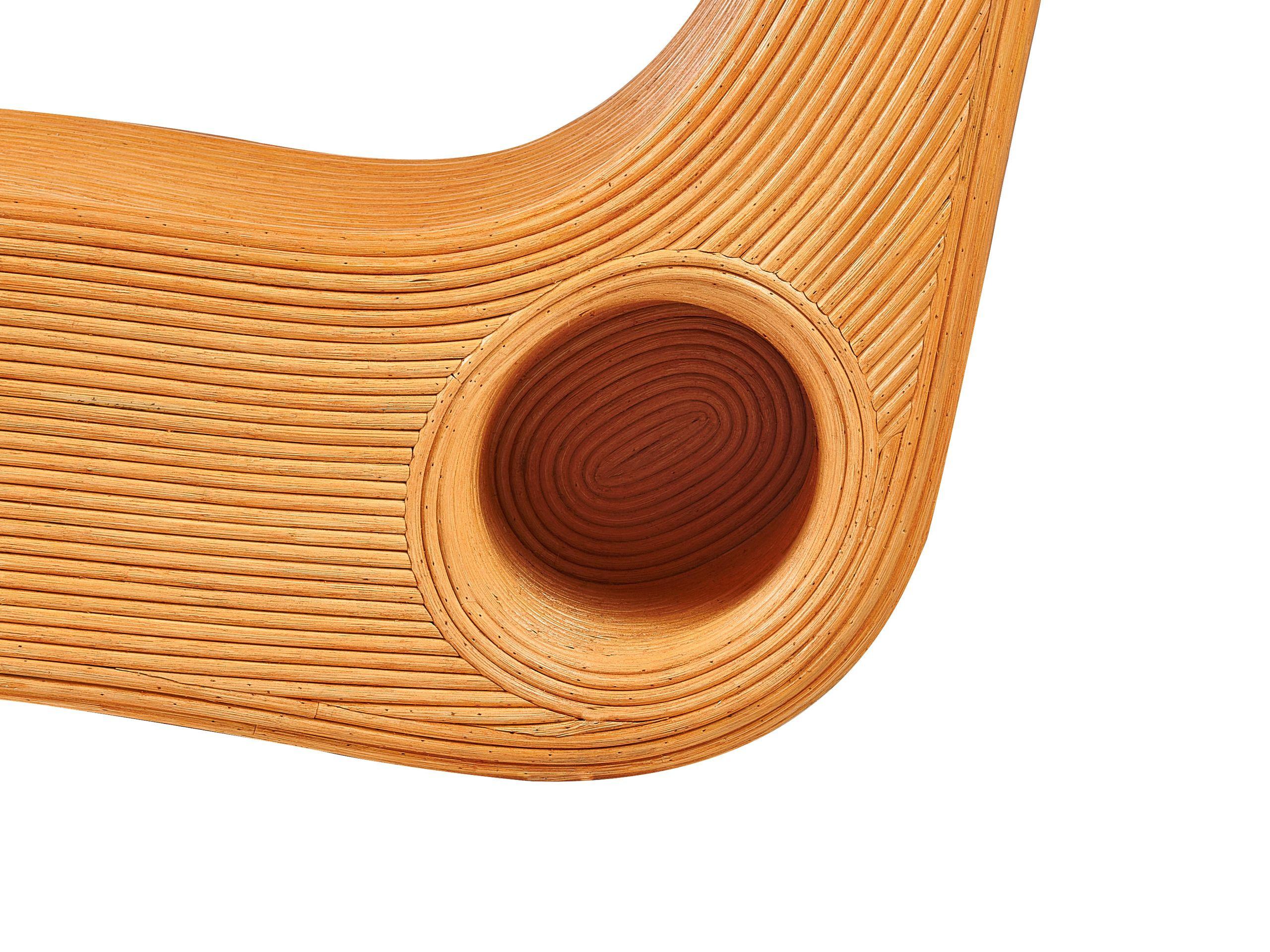 Beliani Sonnenliege aus Rattan Modern AIROLE