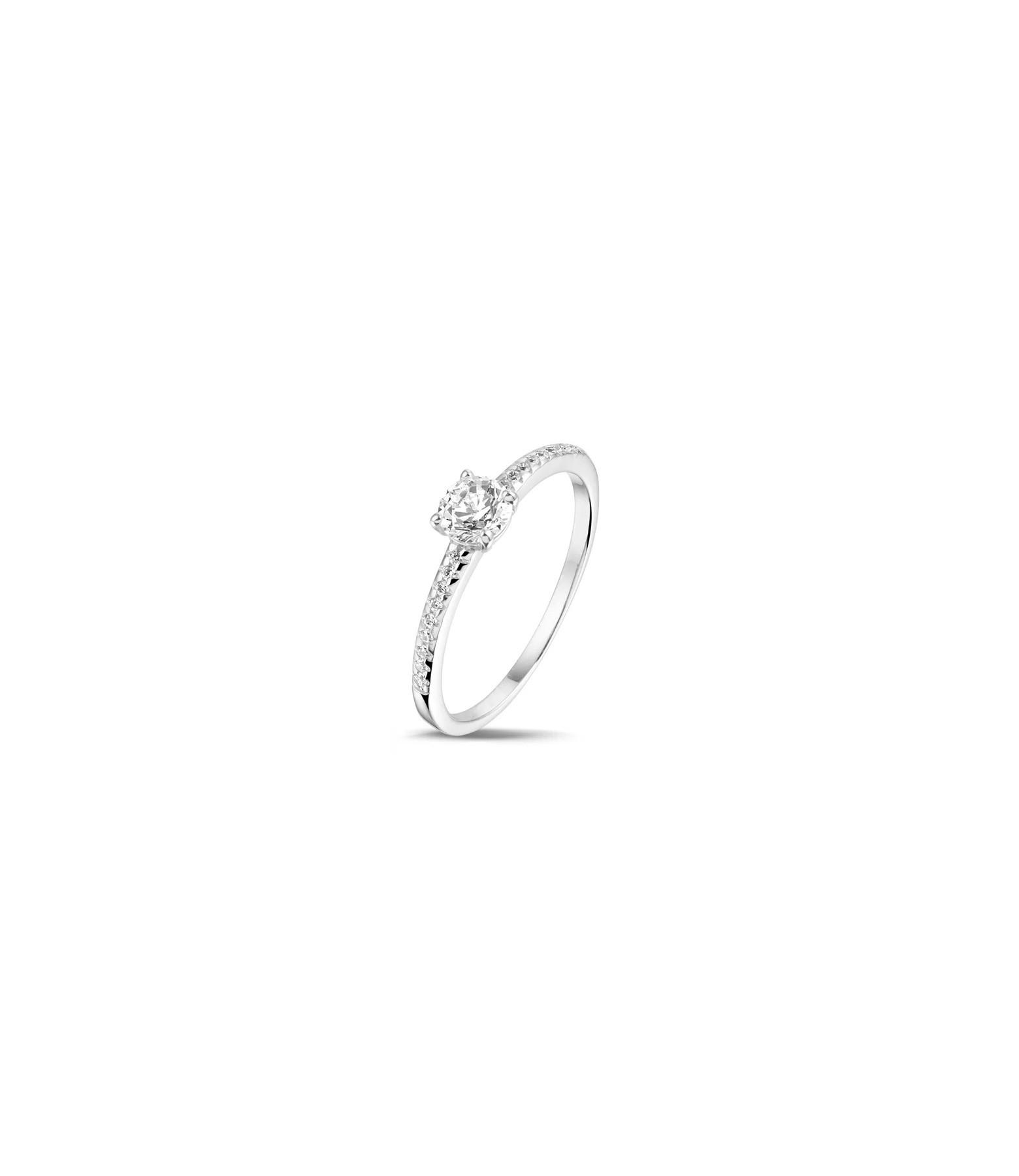 PHANTASYA Ring mit Zirkonia 1703 Rhodiniert