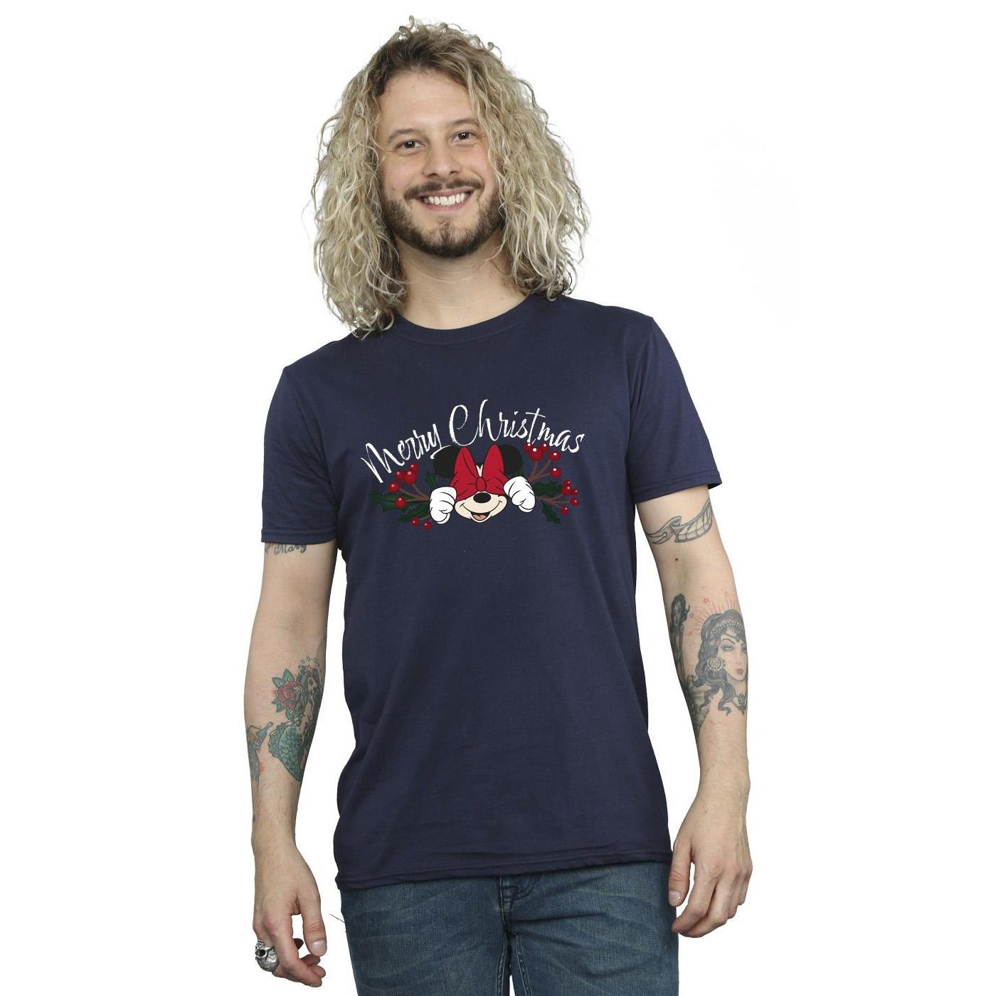 Disney Minnie Maus Weihnachts-Print T-Shirt