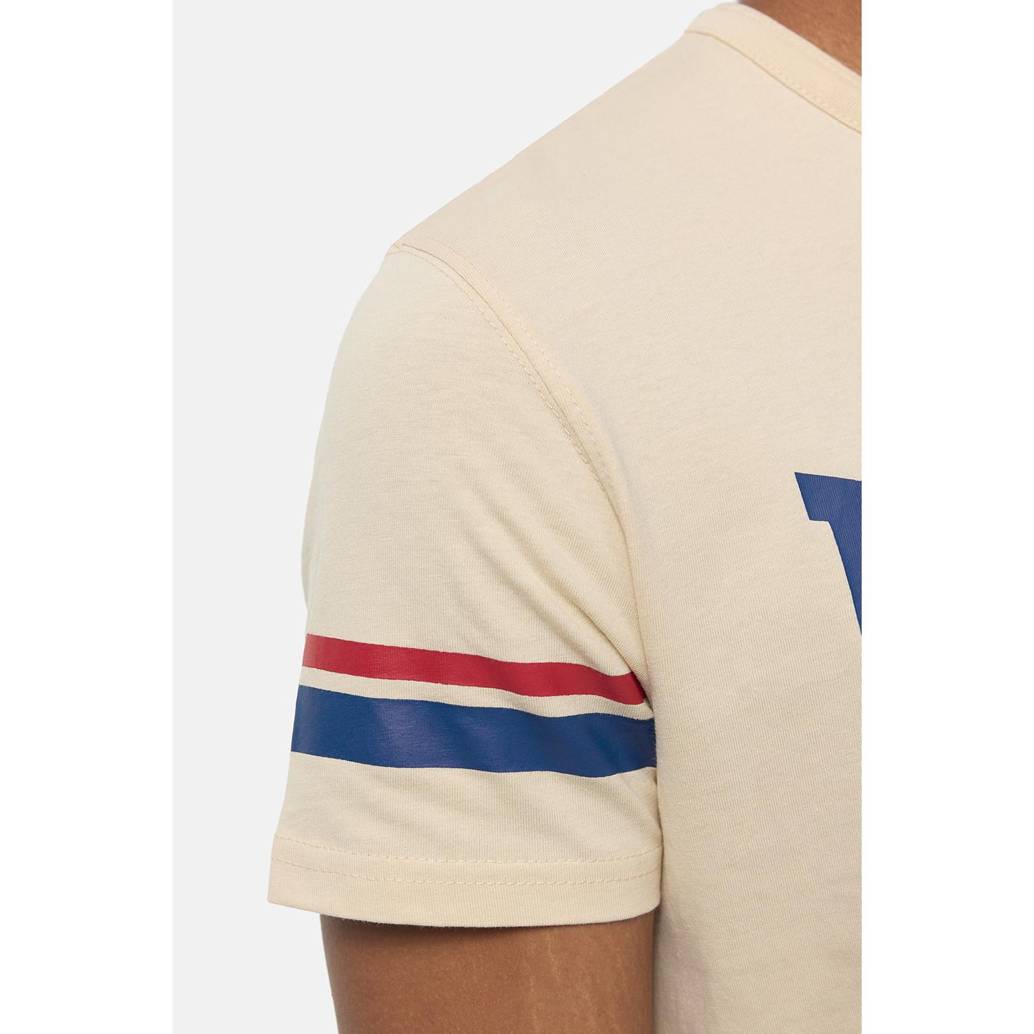 LONSDALE T-Shirt mit Logo-Print und gestreiften Ärmeln