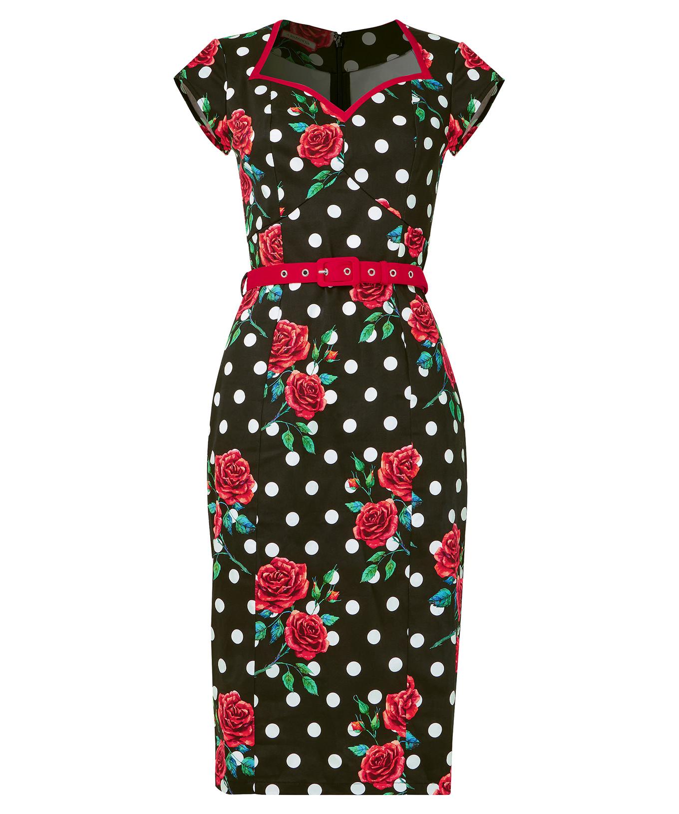 Joe Browns PETITE Polka-Rosen-Bodycon-Kleid