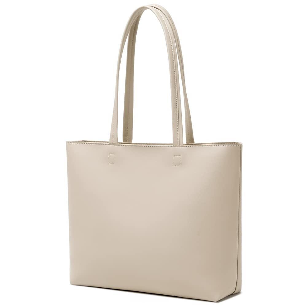 Only-bags.store Henkeltaschen, einfache Handtaschen PU Leder Shopper Tasche für Arbeit, Schule, Einkaufen mit Reißverschluss und Innentasche