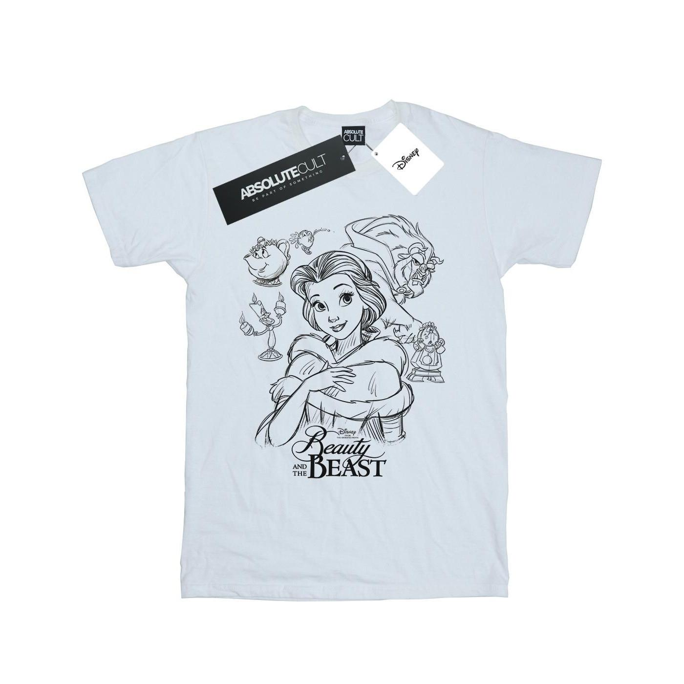 Disney Beauty And The Beast Grafikdruck T-Shirt