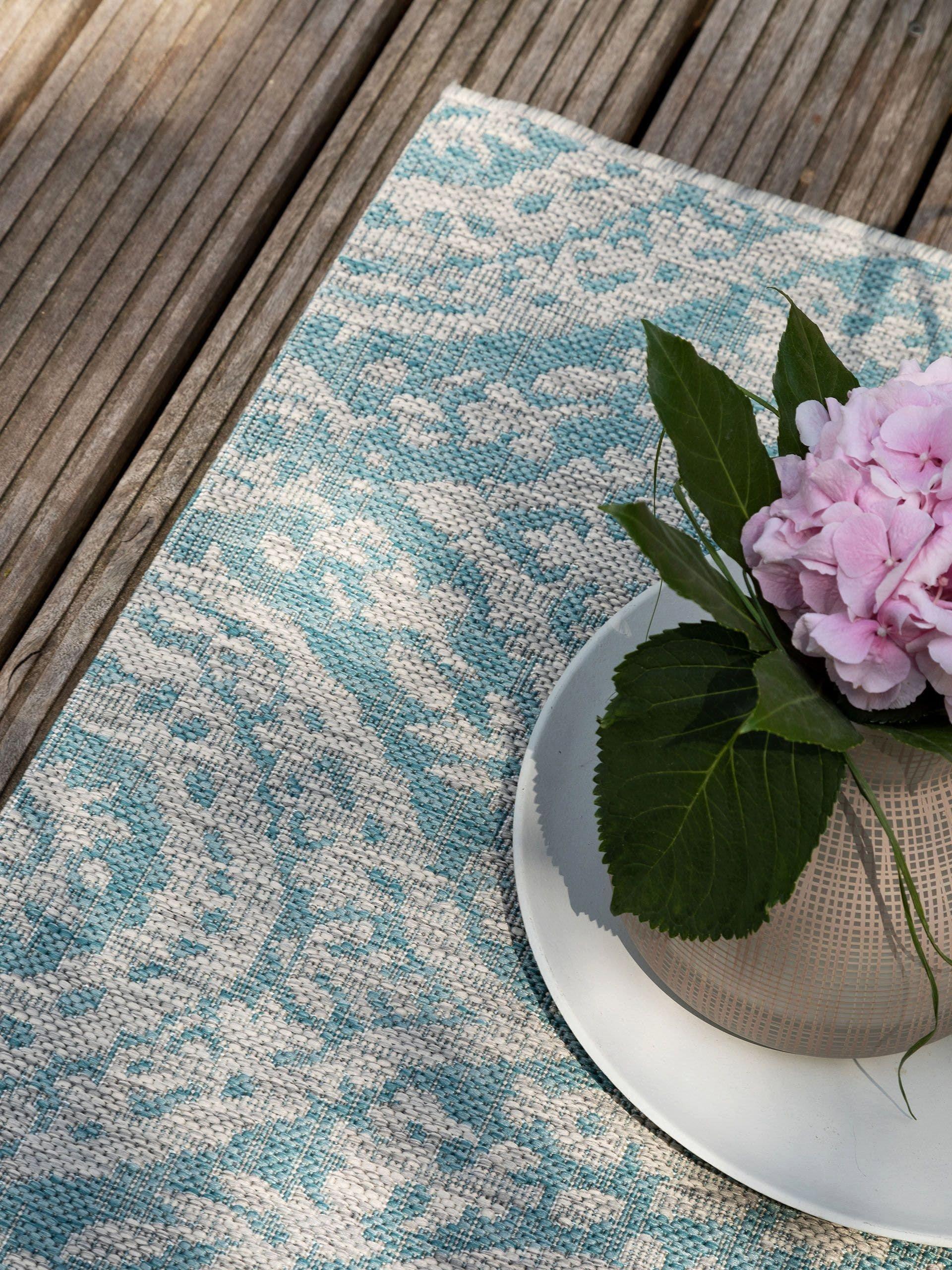 Benuta In- & Outdoor-Teppich Cleo BeigeTürkis
