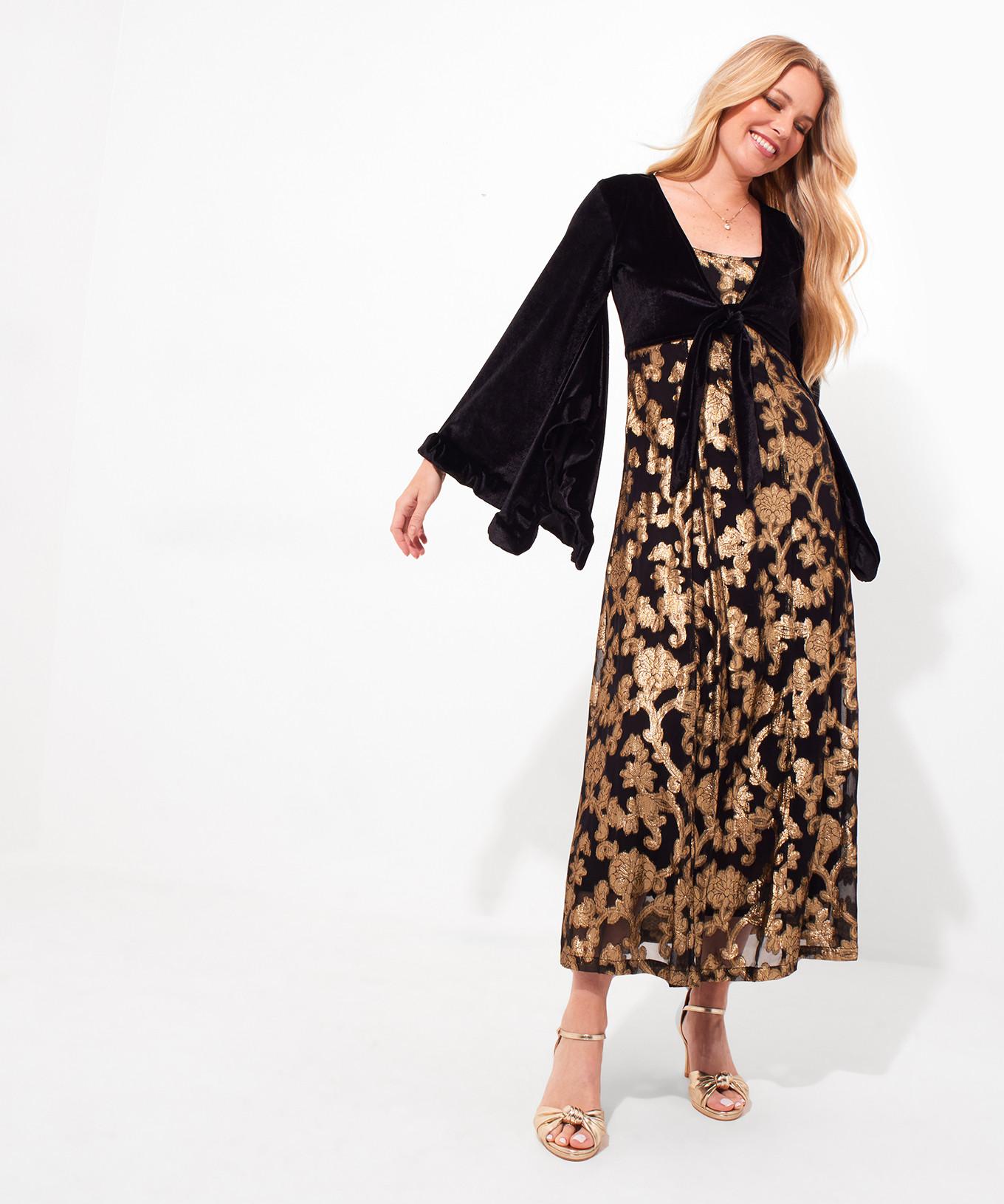 Joe Browns PETITE Maxikleid mit Kimonoärmeln aus Velours