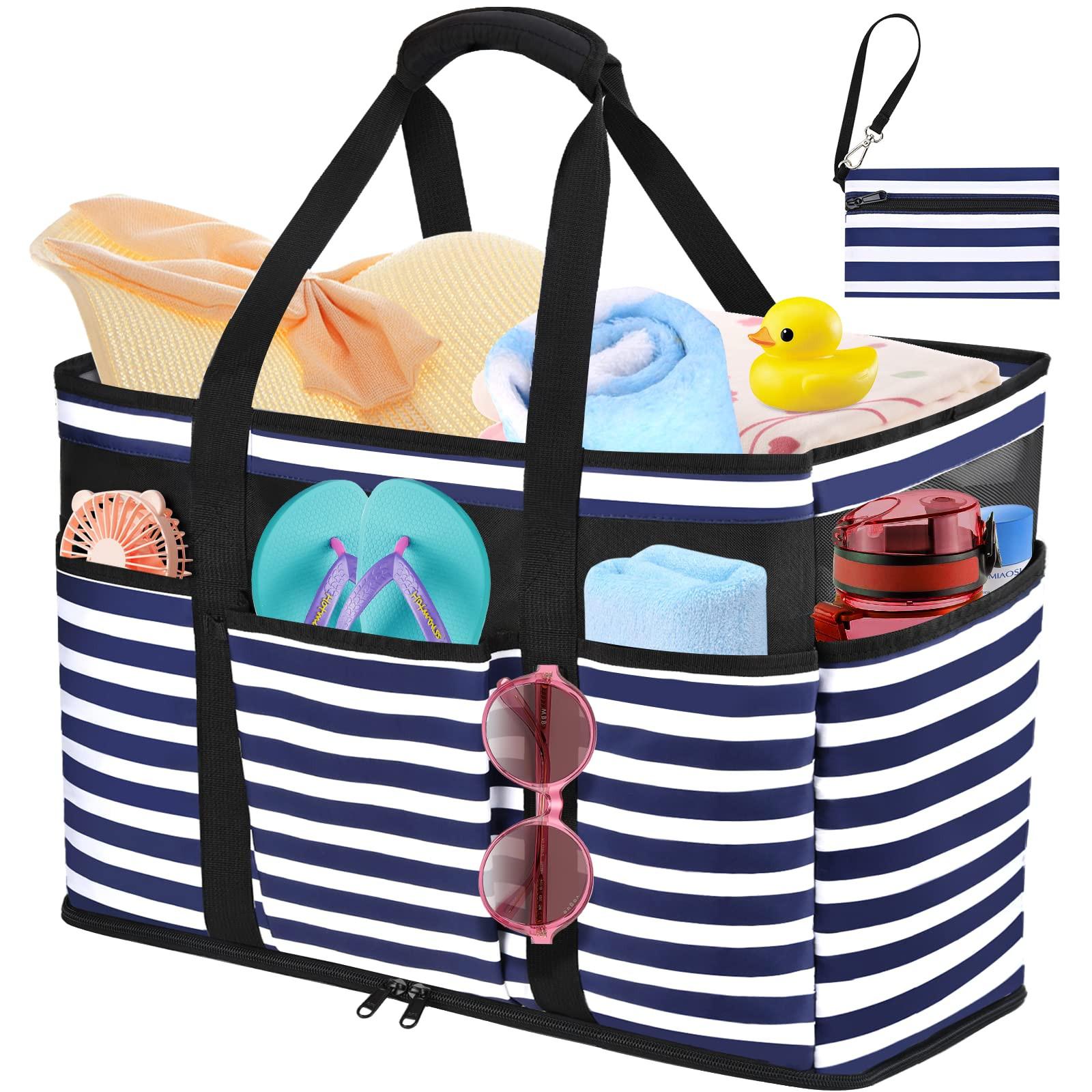 Only-bags.store Große Strandtasche mit Reißverschluss Wasserdichte Strandtasche