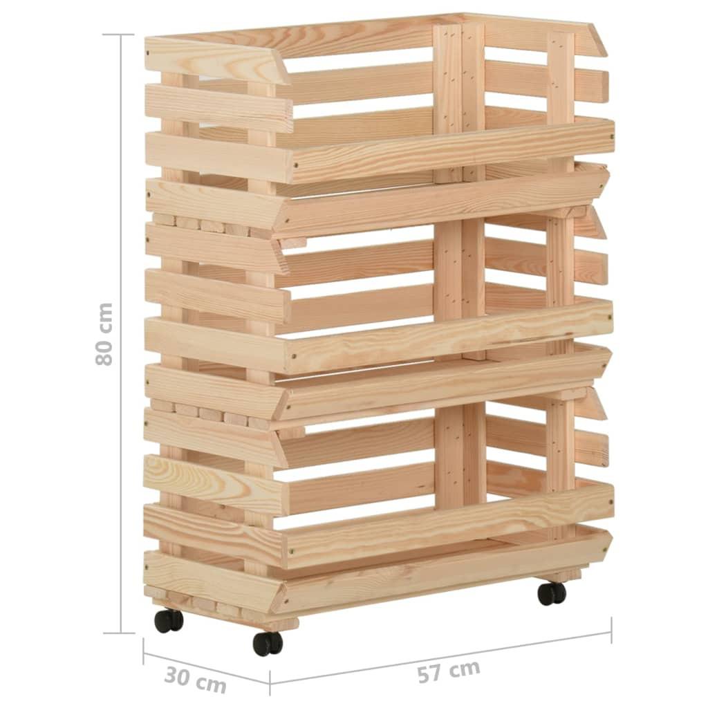 VidaXL Obstwagen kiefernholz