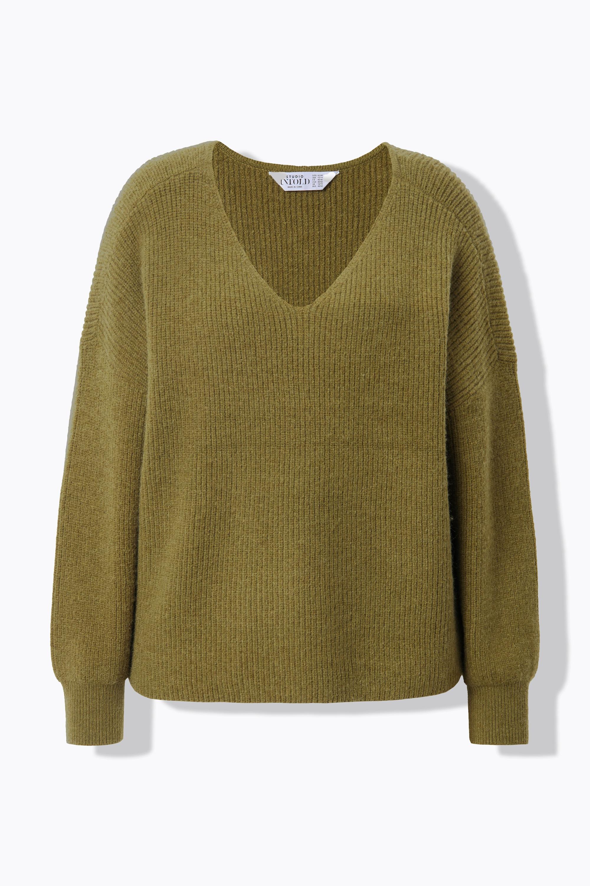 Studio Untold Pullover, Boxy Shape, weicher Rippstrick
