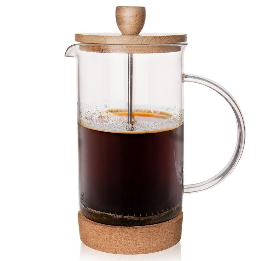 Orion Hitzebeständige Kaffeepresskanne mit Stahlkolben für Kaffee und Tee