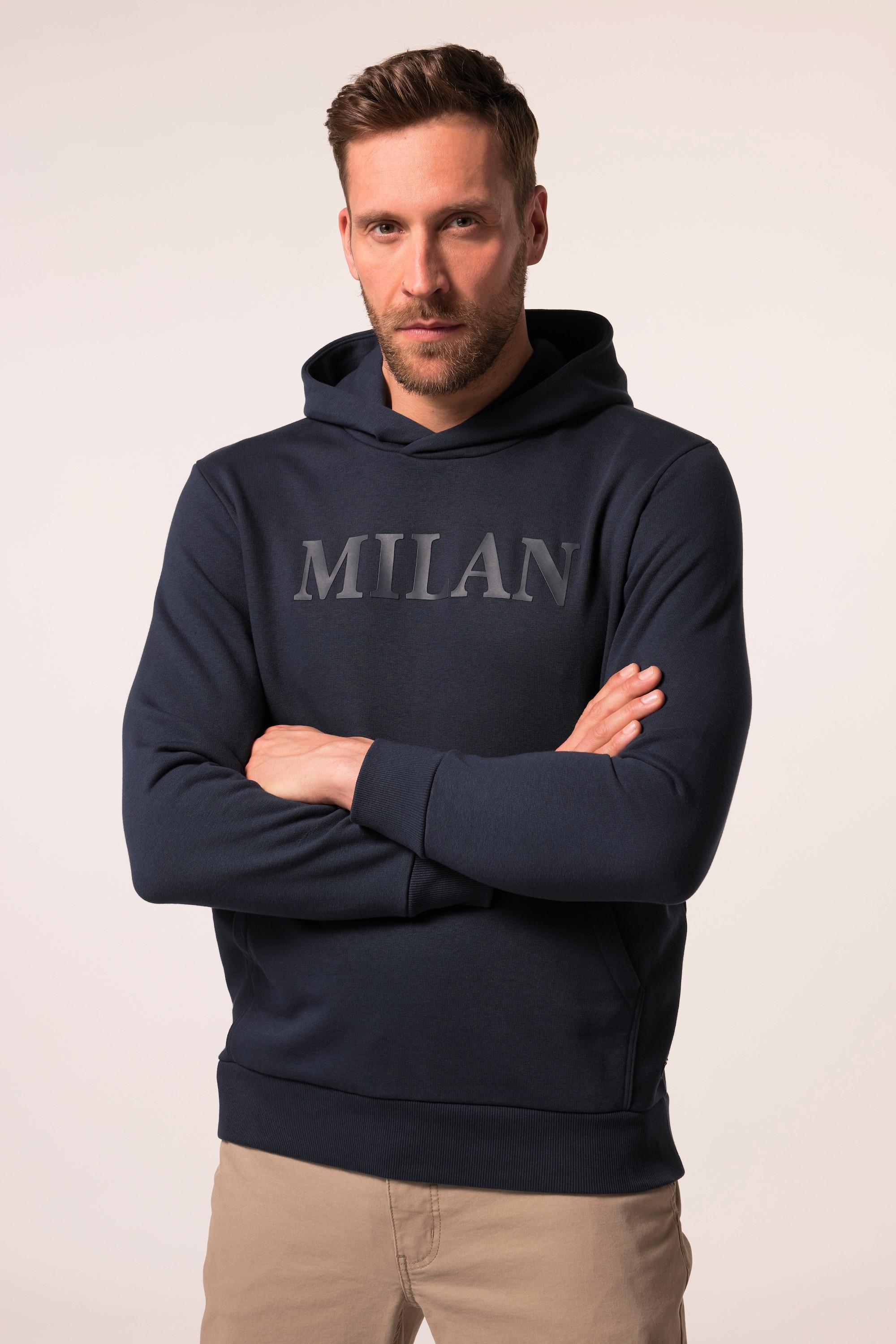 JP1880 Hoodie, Brust-Print, Kapuze, Kängurutasche