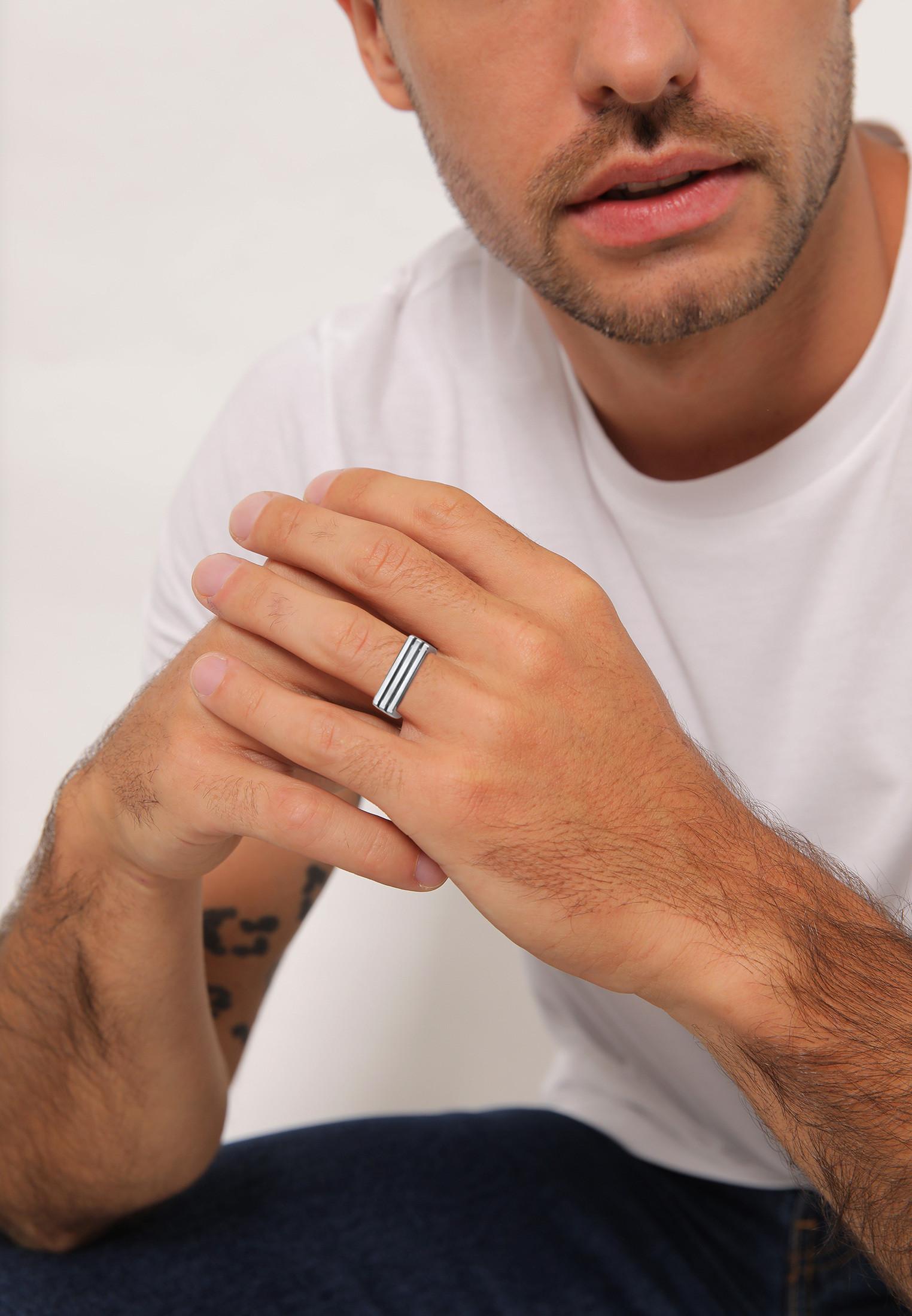 Elli Ring Siegelring Rechteck Unisex