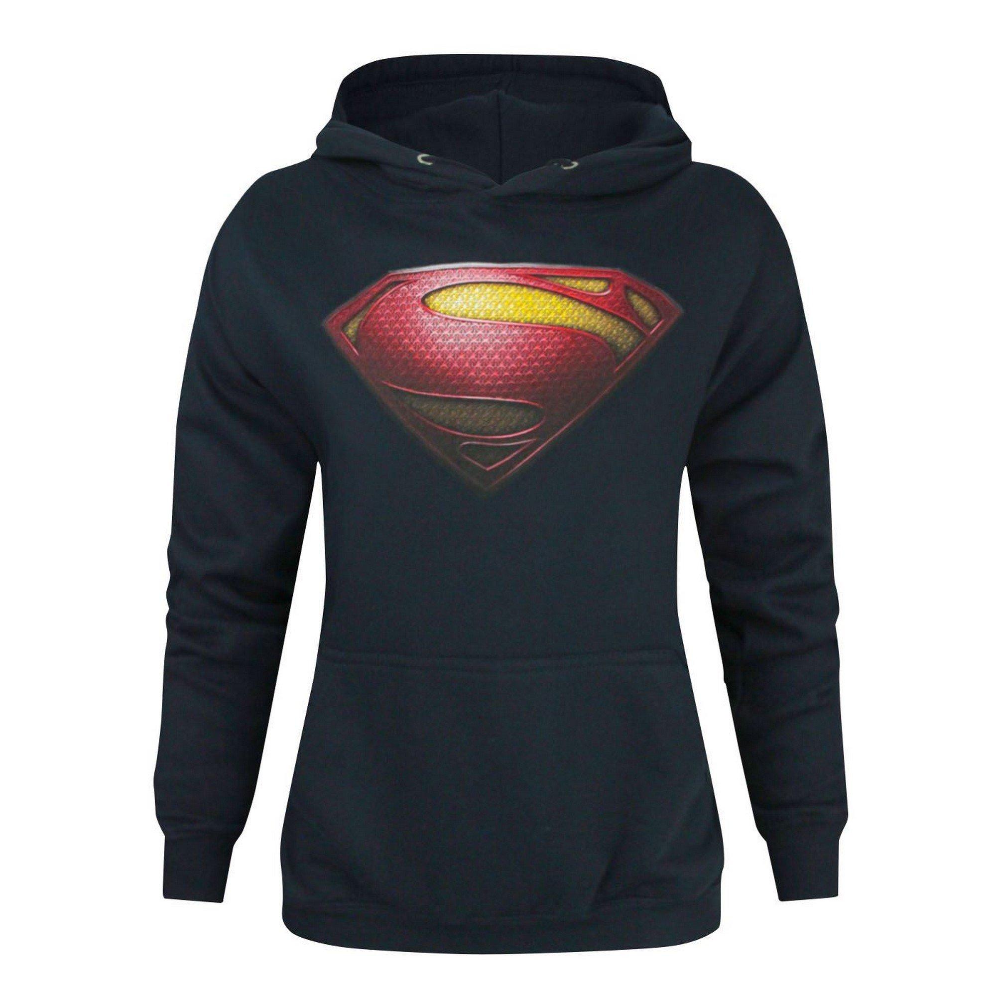 SUPERMAN Kapuzenpullover mit Man Of Steel Logo