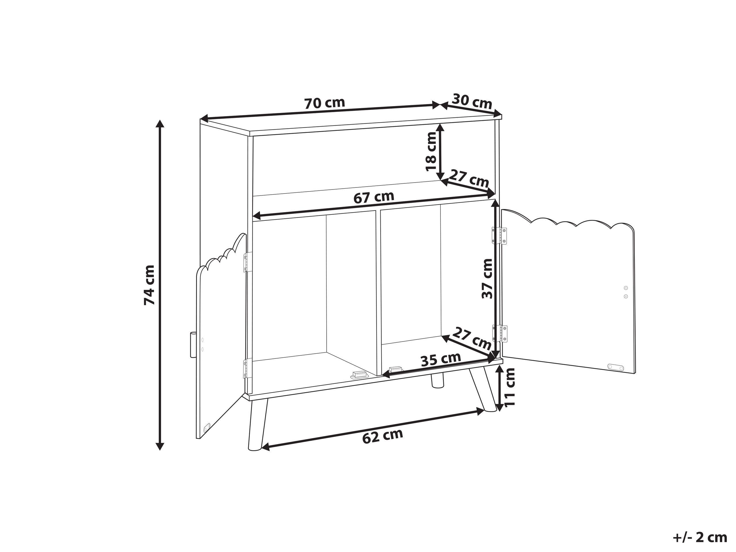 Beliani Schrank aus MDF-Platte Skandinavisch LACKEY