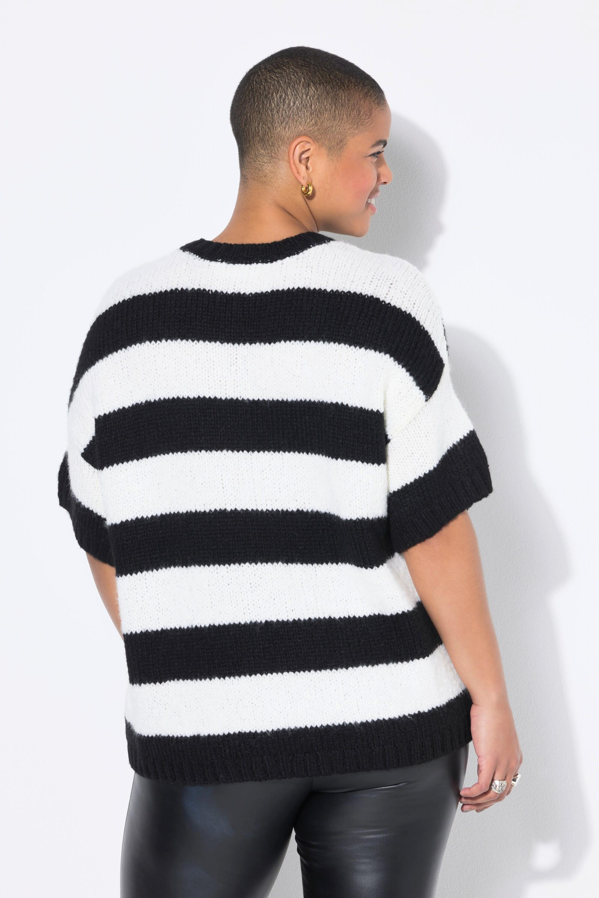 Studio Untold Pullover, Oversize Shape, Streifen, Halbarm