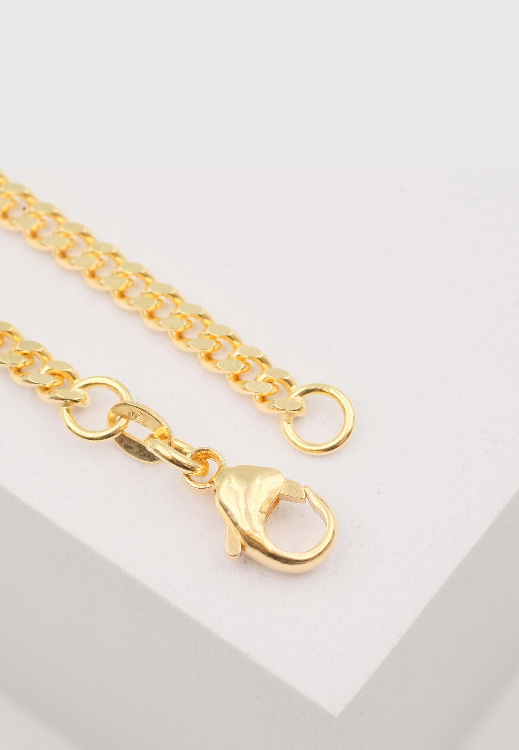 MUAU Schmuck Collier Panzer Gelbgold 750, 3.2mm, 60cm