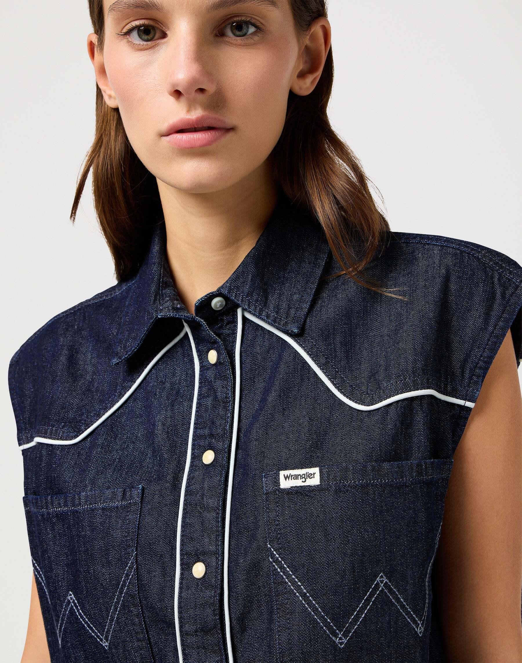 Wrangler Ärmelloses Jeanshemd
