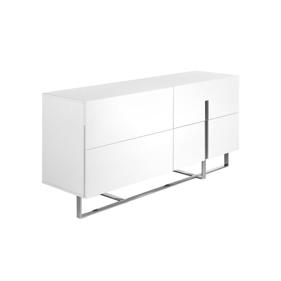ANGEL CERDA Weißes Sideboard mit Stahlbeinen