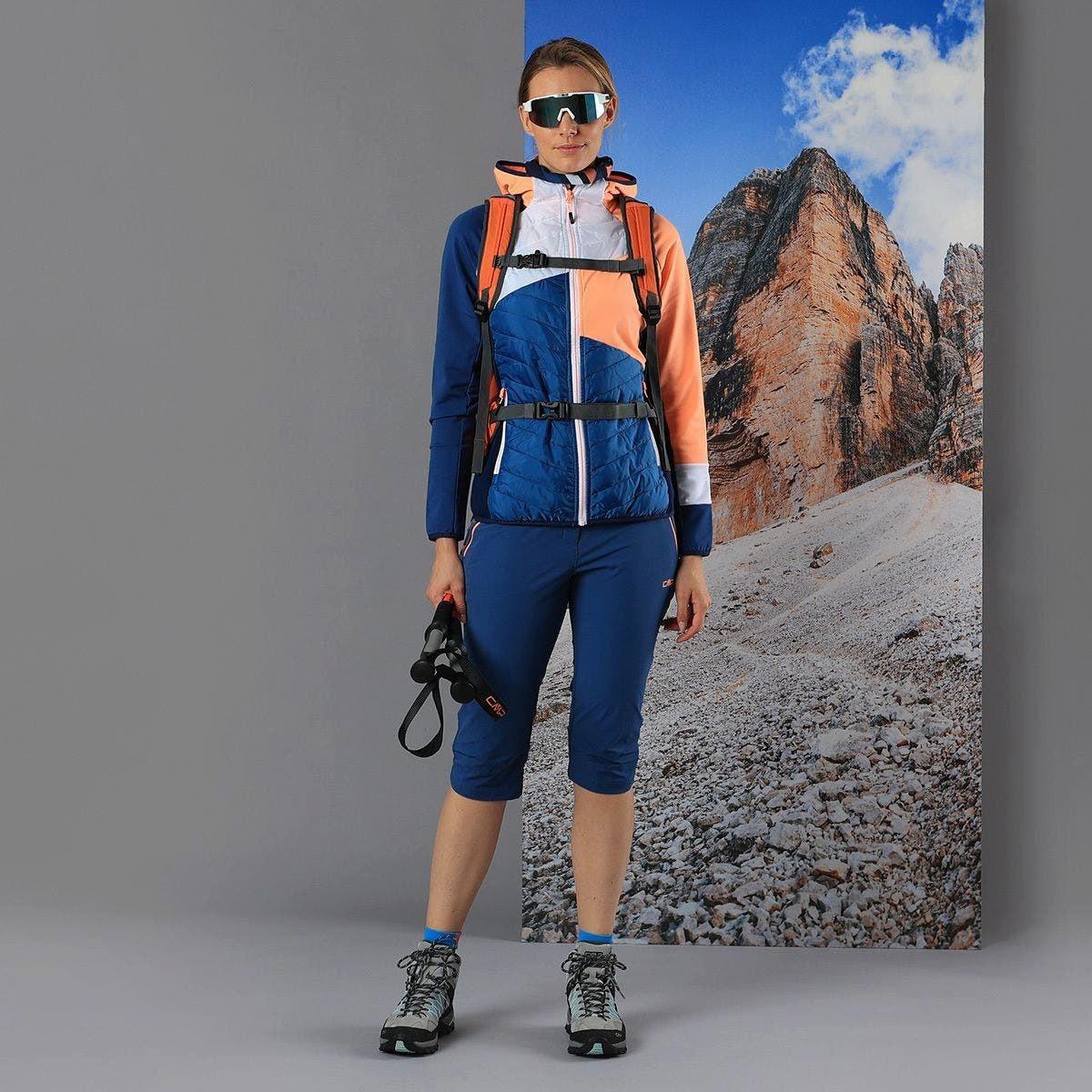 CMP damen hybridjacke mit kapuze