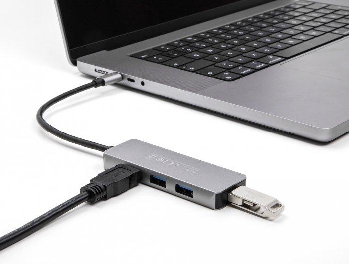 DeLock 4 Port USB 3.2 Gen 1 Hub mit USB Type-C™ Anschluss