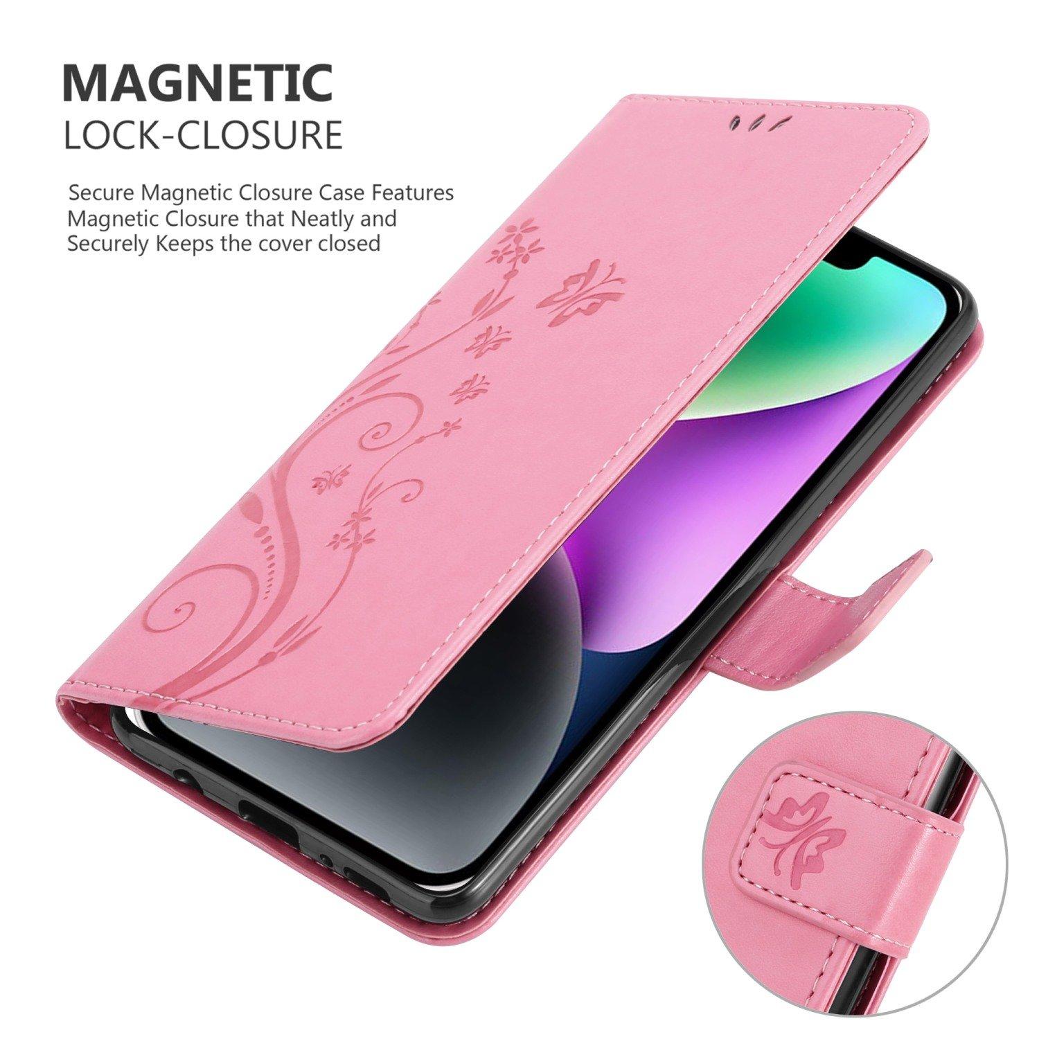 Cadorabo Hülle für Apple iPhone 14 Blumen Design Magnetverschluss