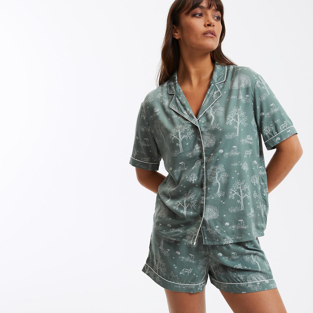 La Redoute Collections Kurzpyjama mit Naturprint