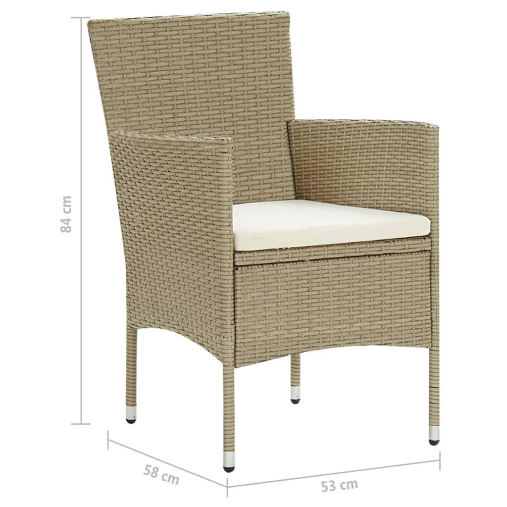 VidaXL Gartenstuhl poly-rattan