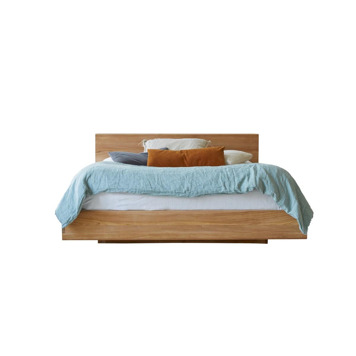 Tikamoon Bett aus massivem Teakholz 160x200 cm Flat