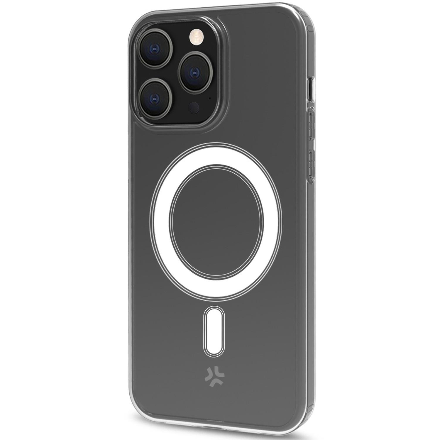 Celly Gelskinmag Magnetische TPU-Abdeckung iPhone 15 Pro Max Transparent