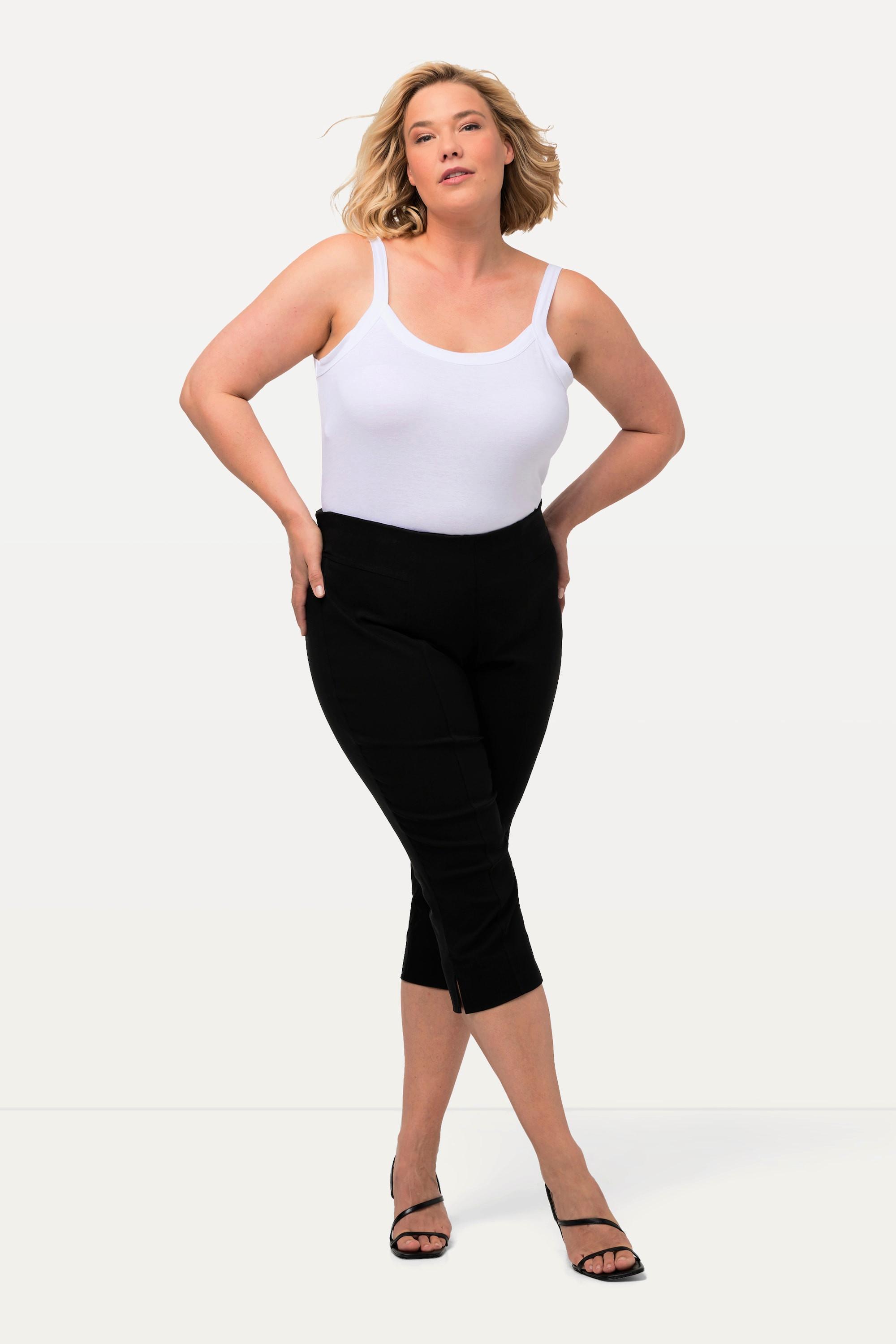Ulla Popken Bengalin Capri hochelastisch knitterarm Gummibund