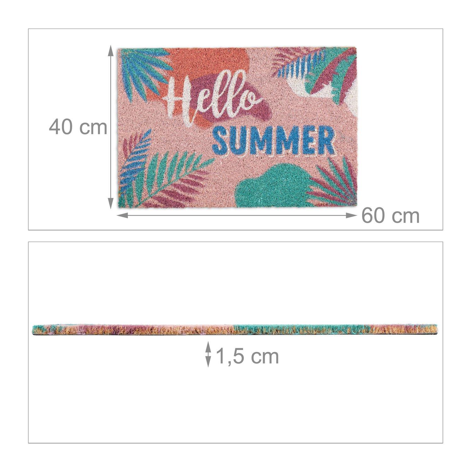 B2X Fußmatte Kokosfaser „Hallo Sommer“