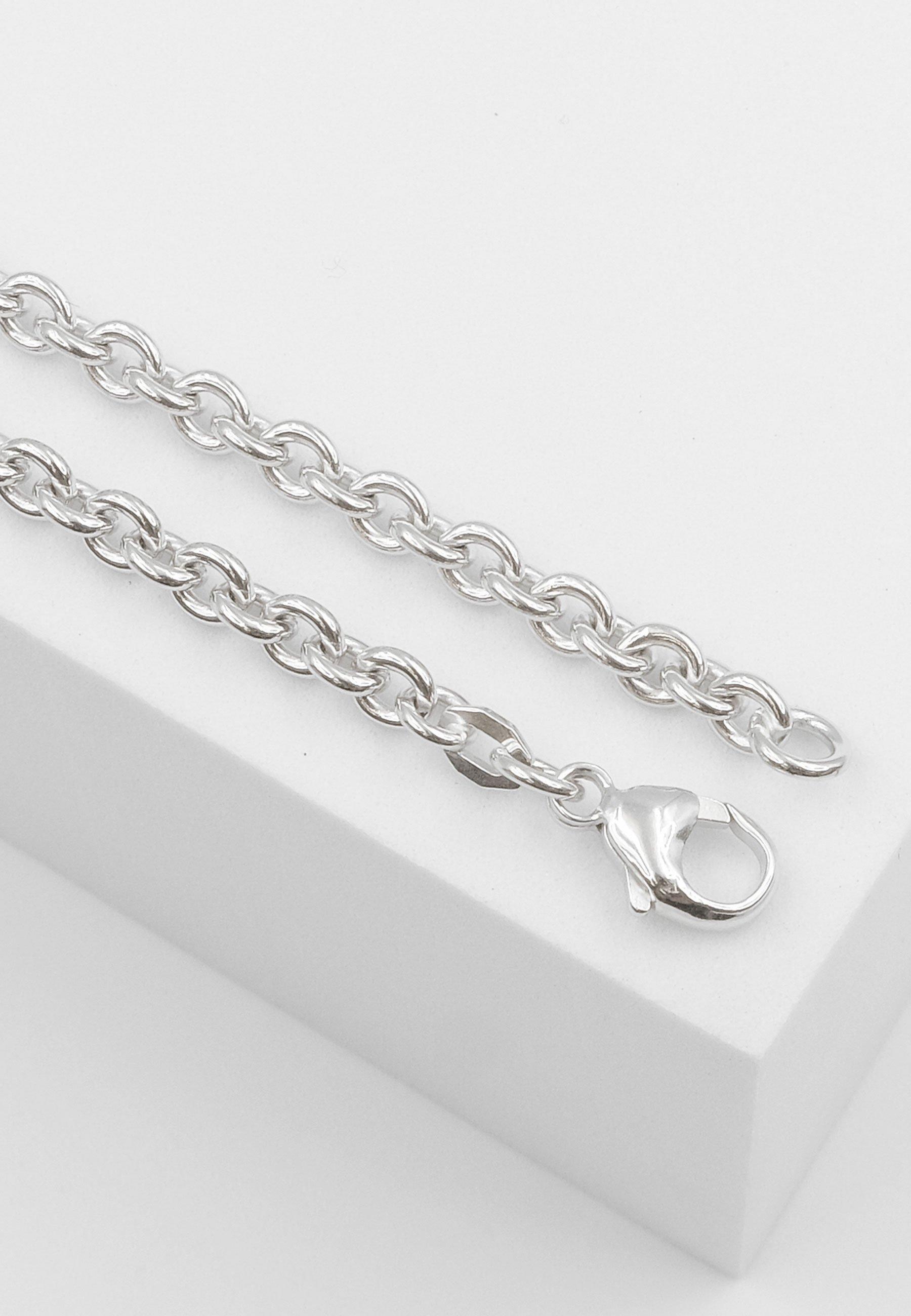 MUAU Schmuck Collier Rundanker Weissgold 750, 3.9mm, 42cm