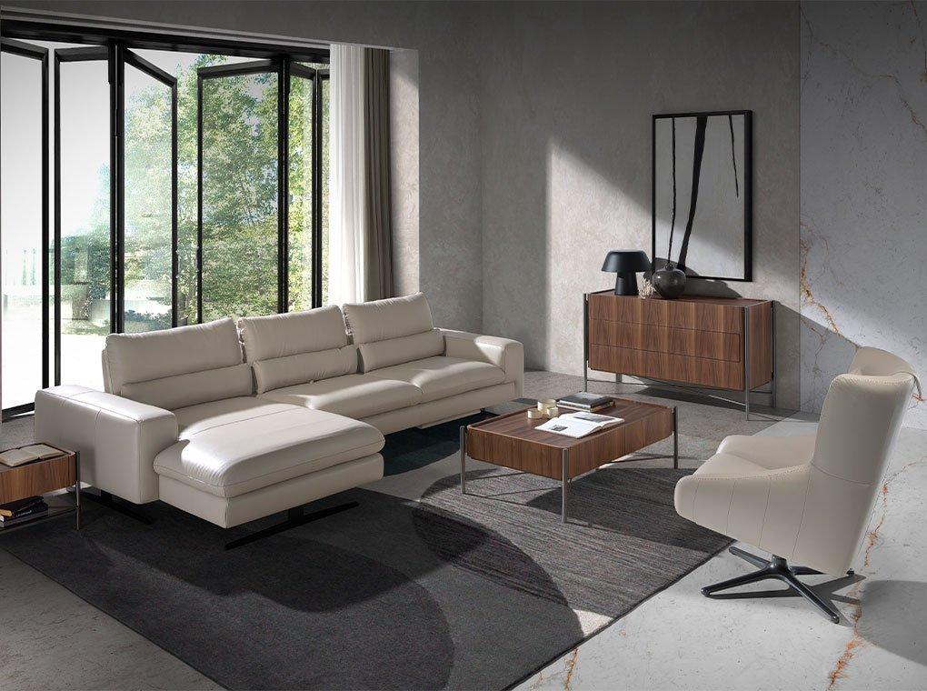 ANGEL CERDA Kommode in Walnuss und Stahl