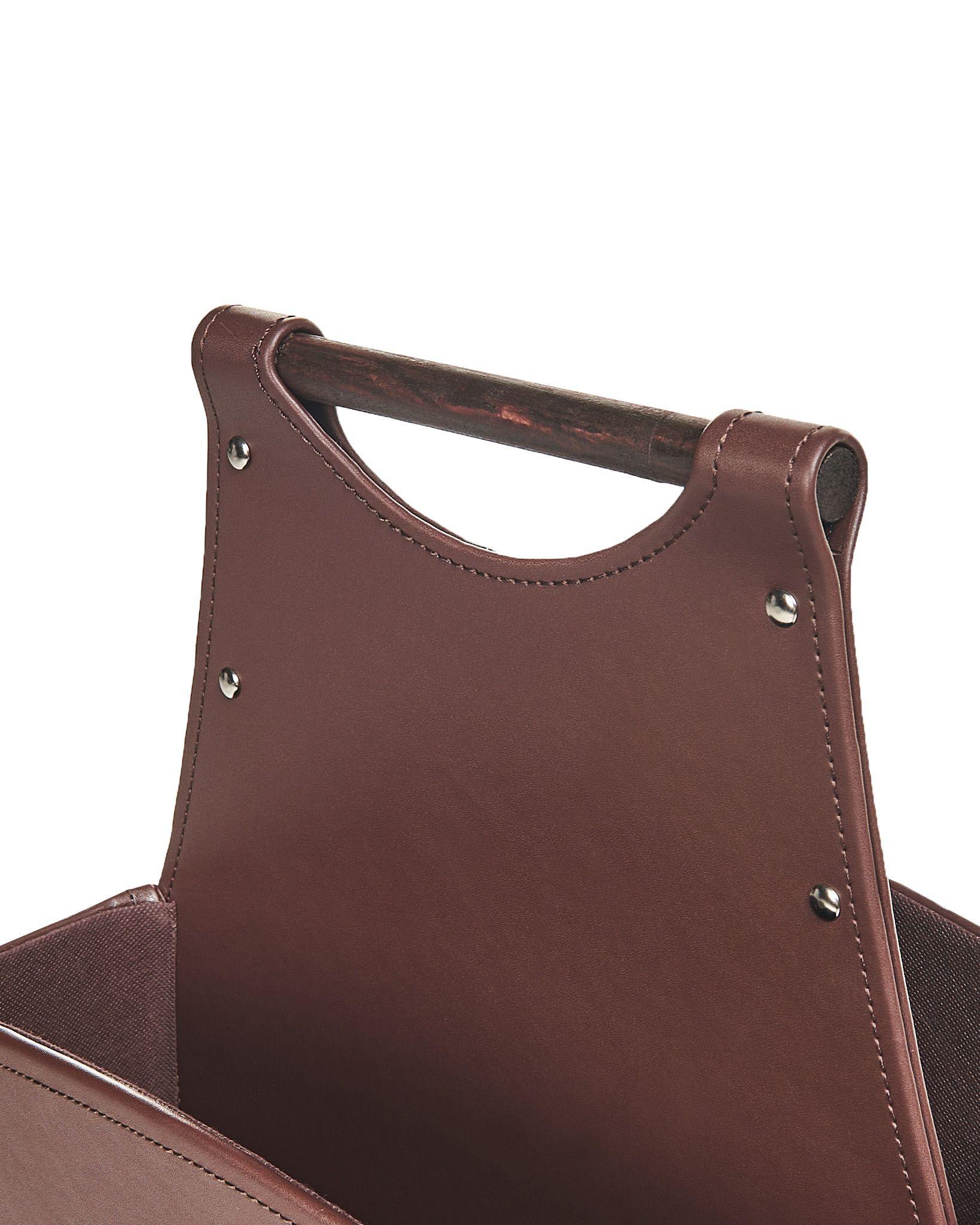 Beliani Korb, Büroaccessoires aus Kunstleder Rustikal URUK