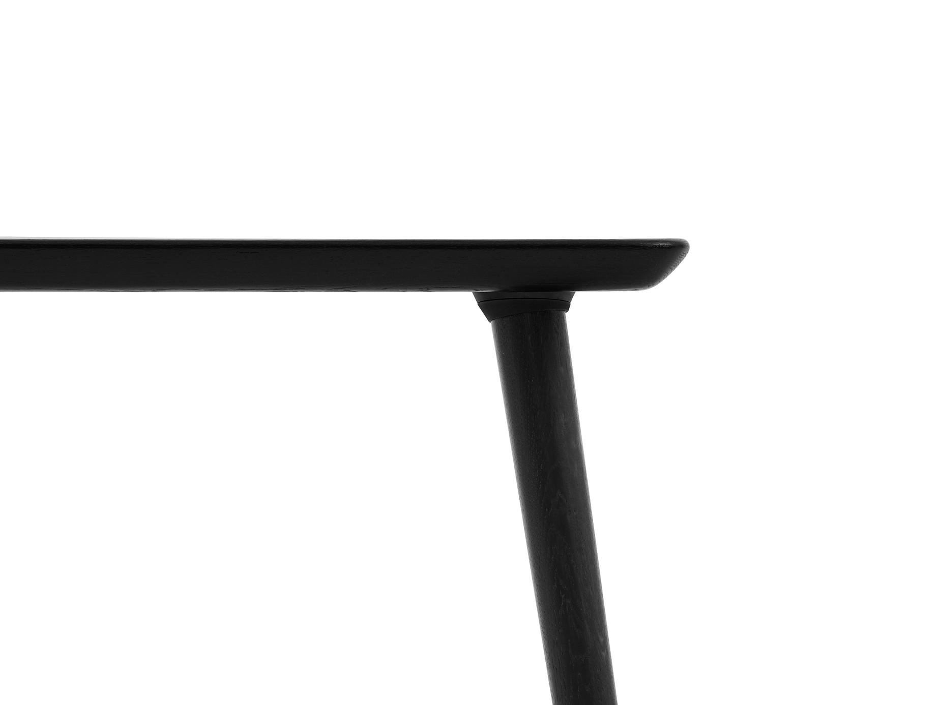 Oakywood Classic Desk - Klassischer Schreibtisch aus Massivholz - Schwarz / 140x70