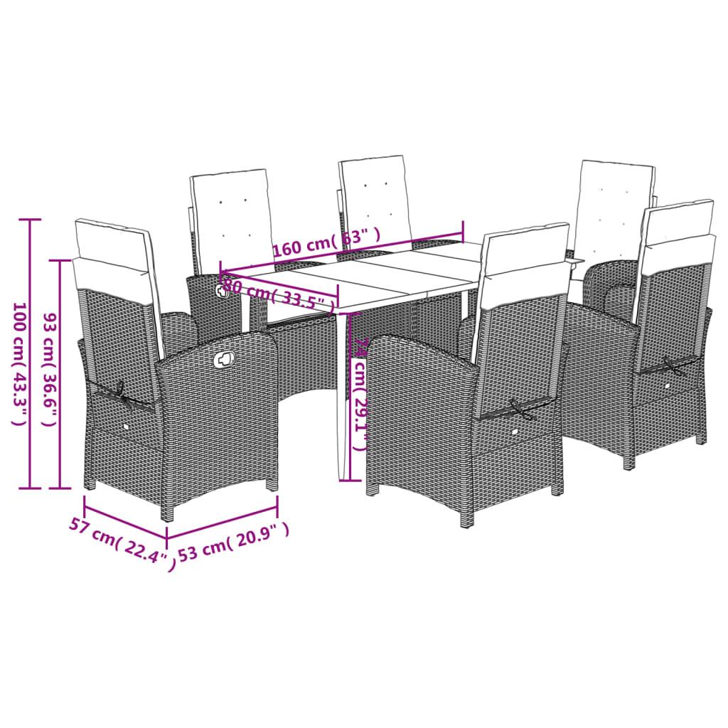 VidaXL Garten essgruppe poly-rattan