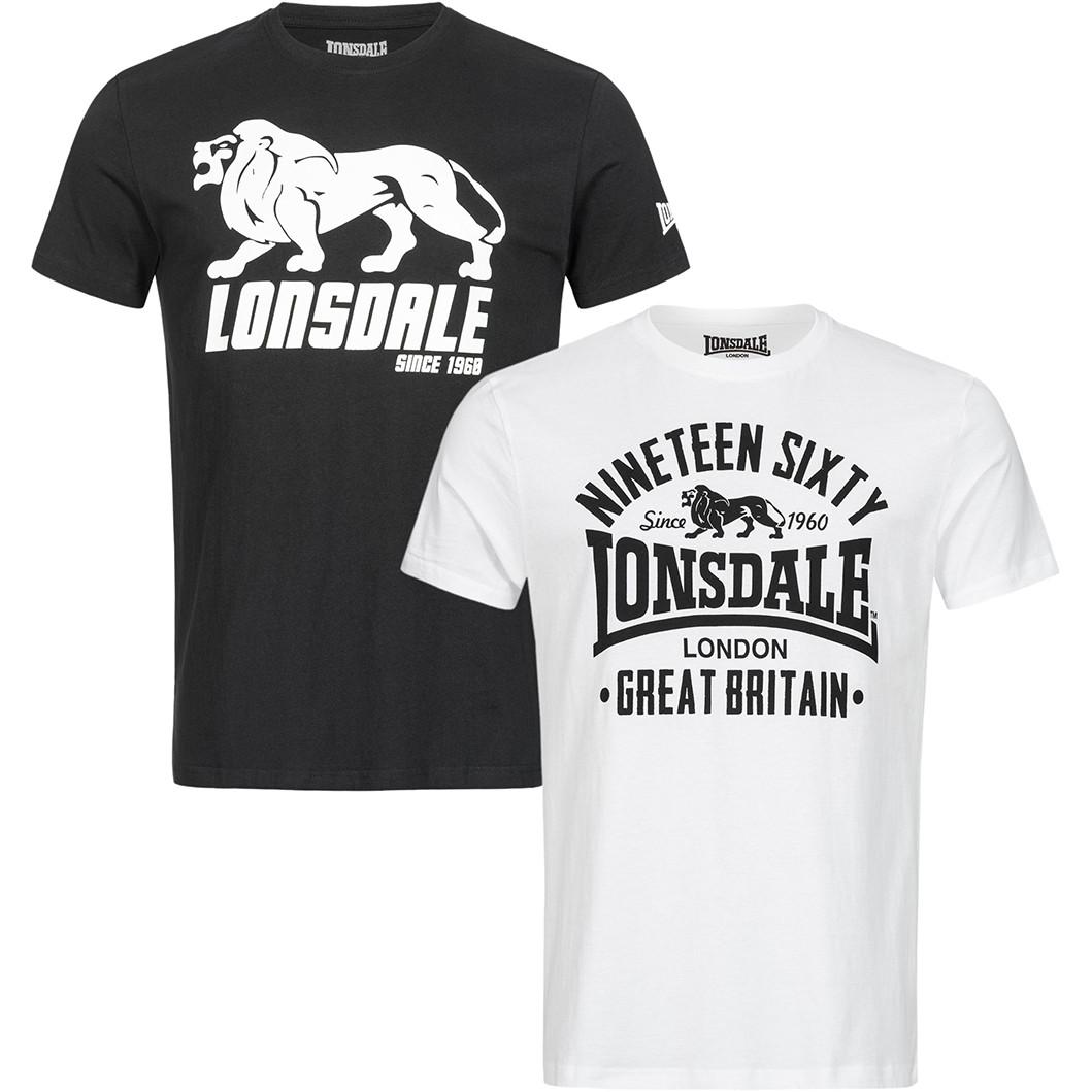 LONSDALE Regular Fit Logo Print T-Shirt Doppelpack