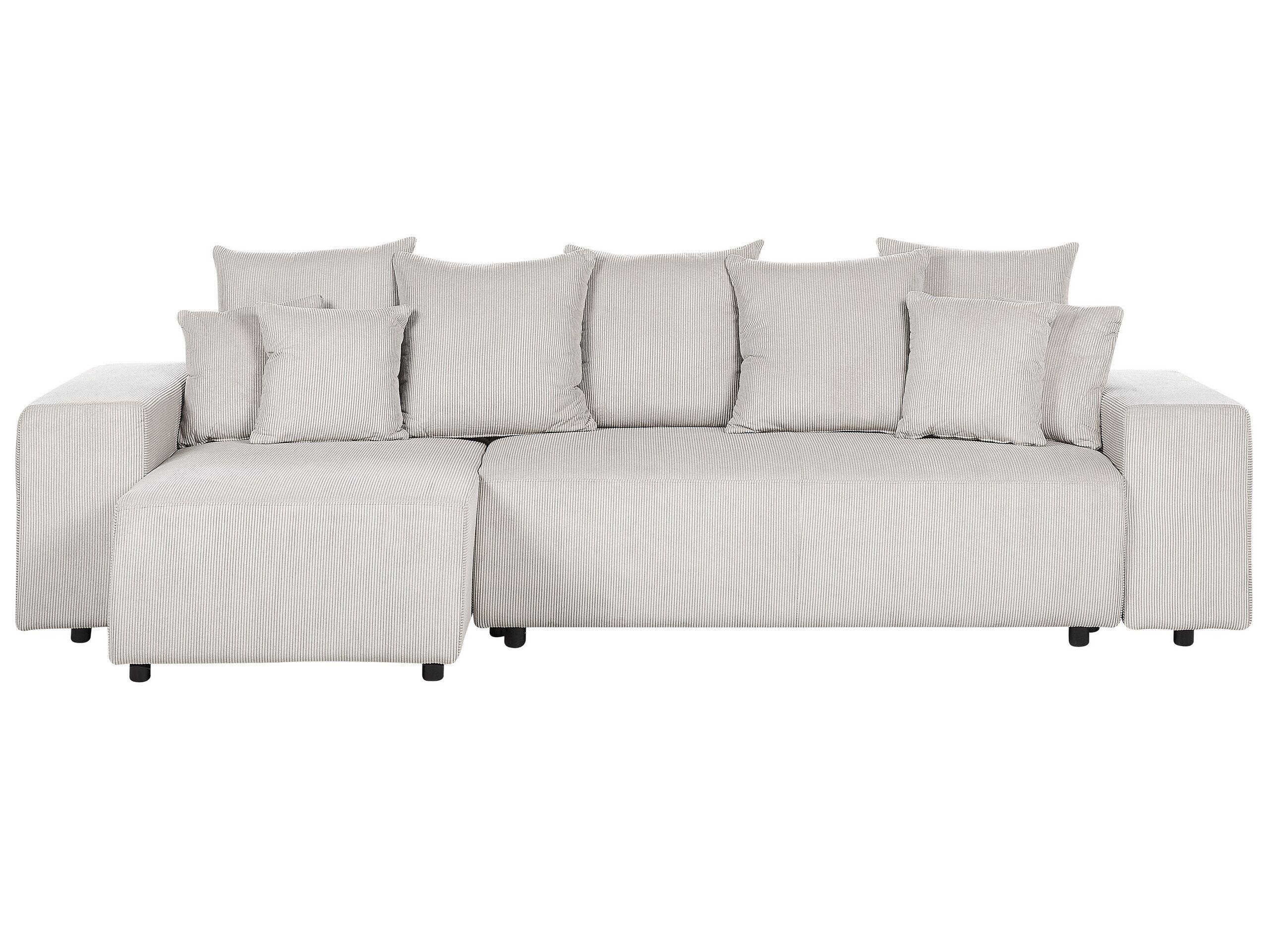 Beliani Ecksofa aus Cord Modern LUSPA