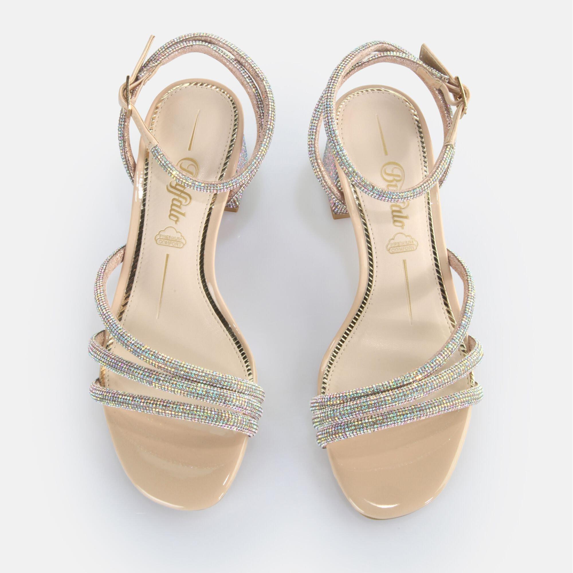 Buffalo sandalen für en lilly spark - vegan glitter