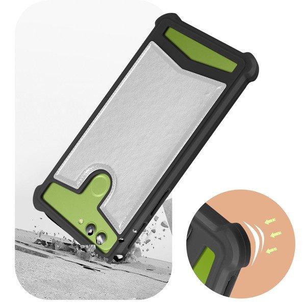 Avizar Stoßfeste Schutzhülle Kunstleder Silber