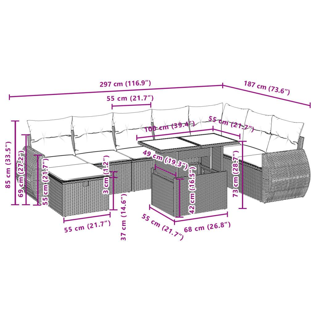 VidaXL Garten sofagarnitur poly-rattan