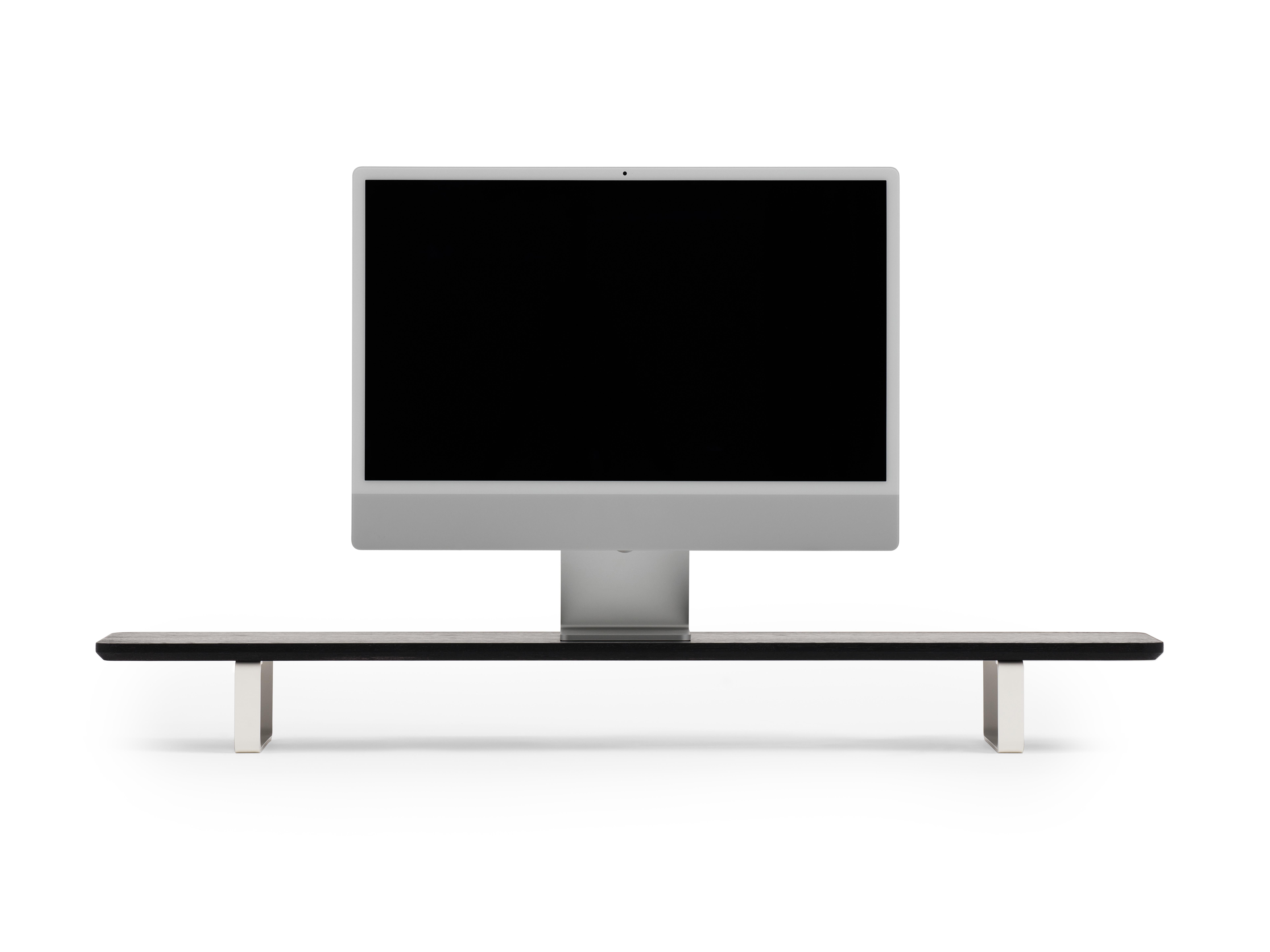 Oakywood Desk Shelf - Holzschreibtischaufsatz- aus Massivholz - Schwarz / Weiß